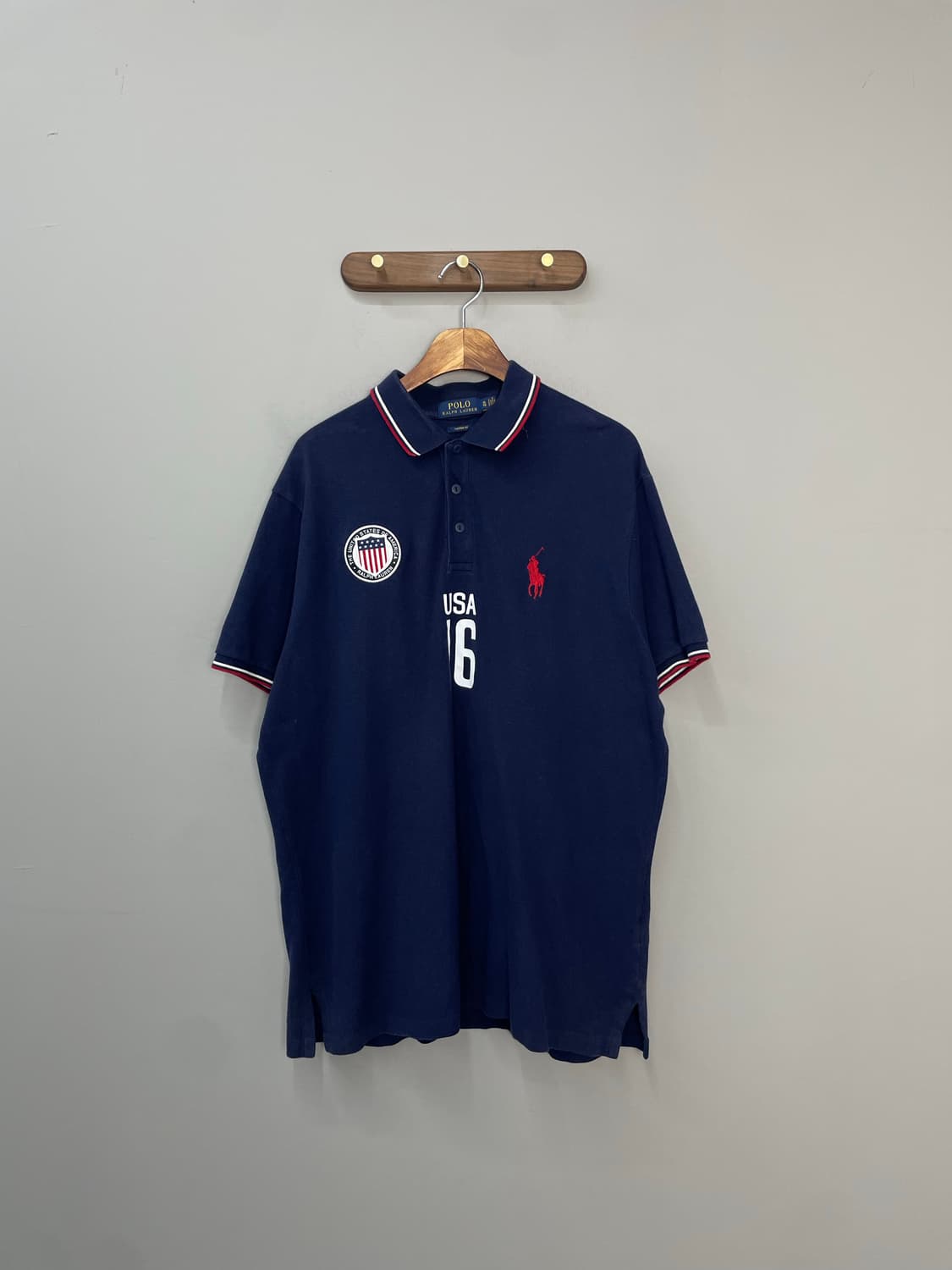 폴로 랄프로렌 USA 16 빅로고 카라 반팔 H423 상품이미지2