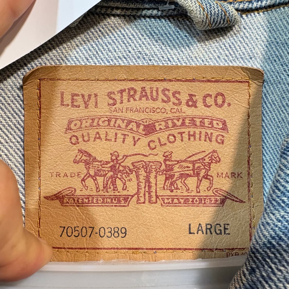 [L] LEVI's 리바이스 90's USA 빈티지 데님 자켓 상품이미지7