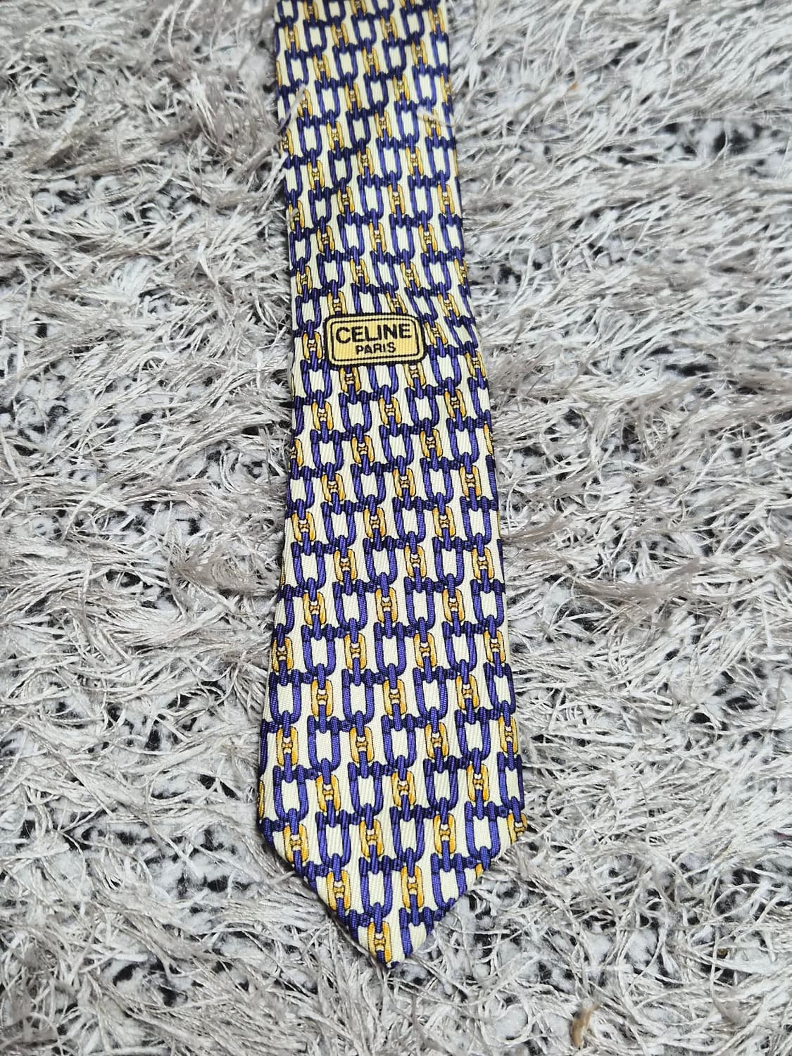 셀린느Celine 금장로고 패턴 넥타이 Free - N32 상품이미지7