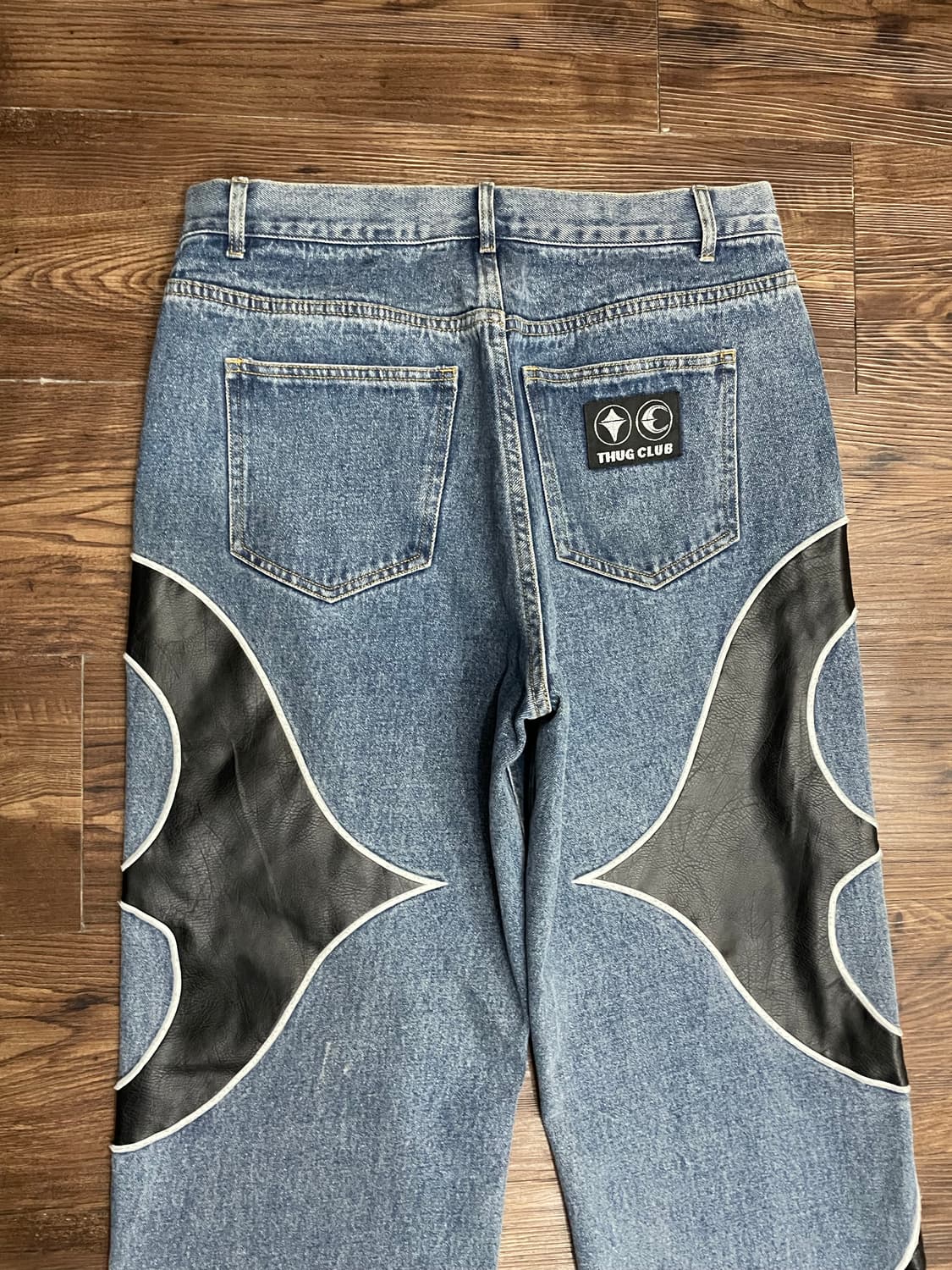 떠그클럽 TC 레더 워싱 데님 팬츠 상품이미지8