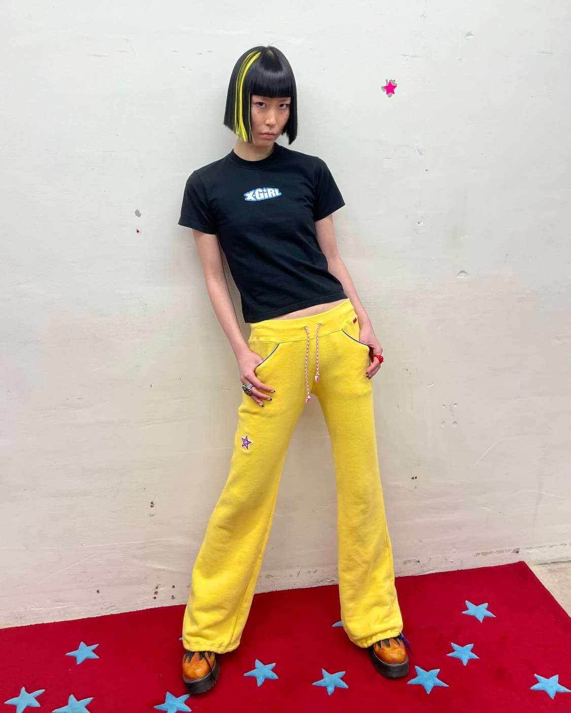 X Girl Daisy Black T-Shirt 상품이미지5