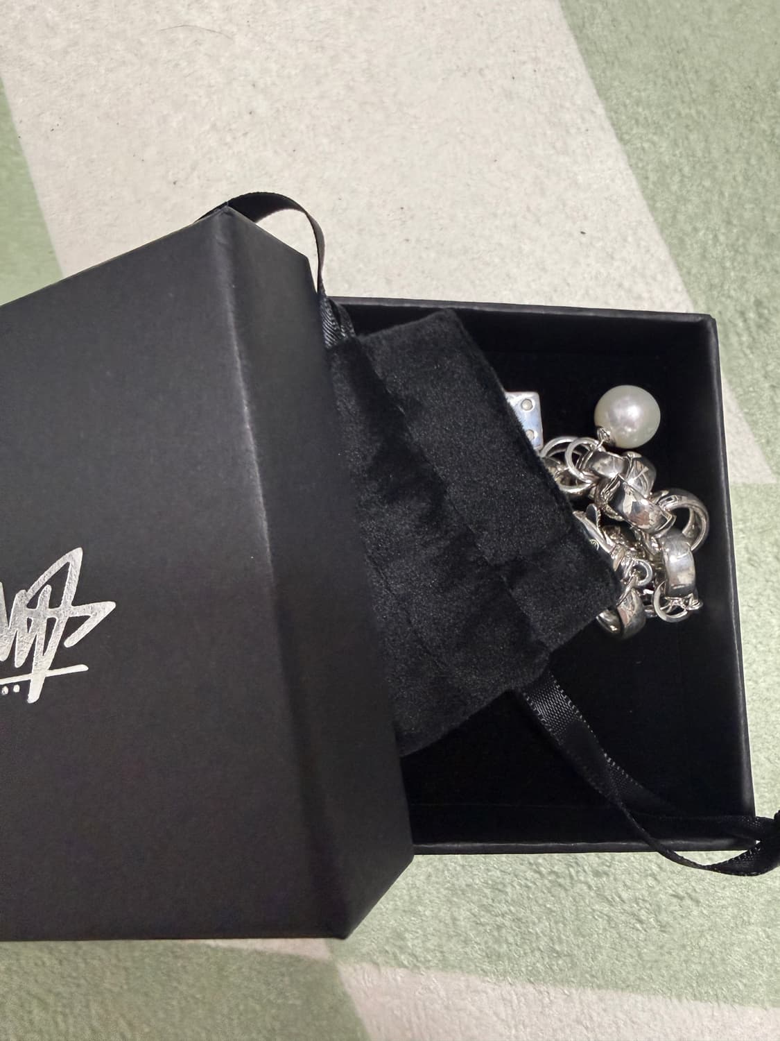 스투시 아이콘 참 브레이슬릿 스털링 실버 상품이미지2