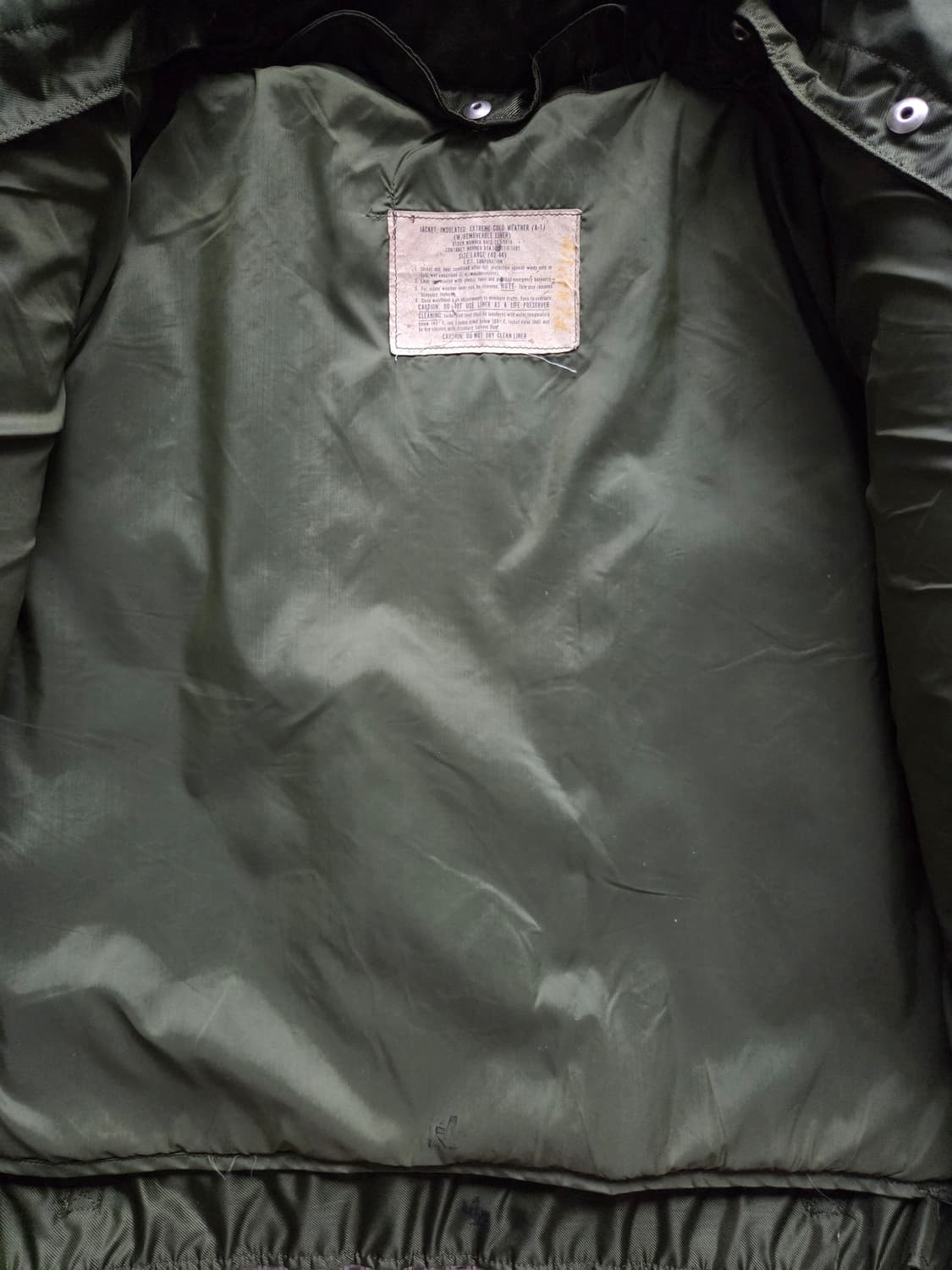 1971 OG A-1 덱 자켓 LARGE 상품이미지4