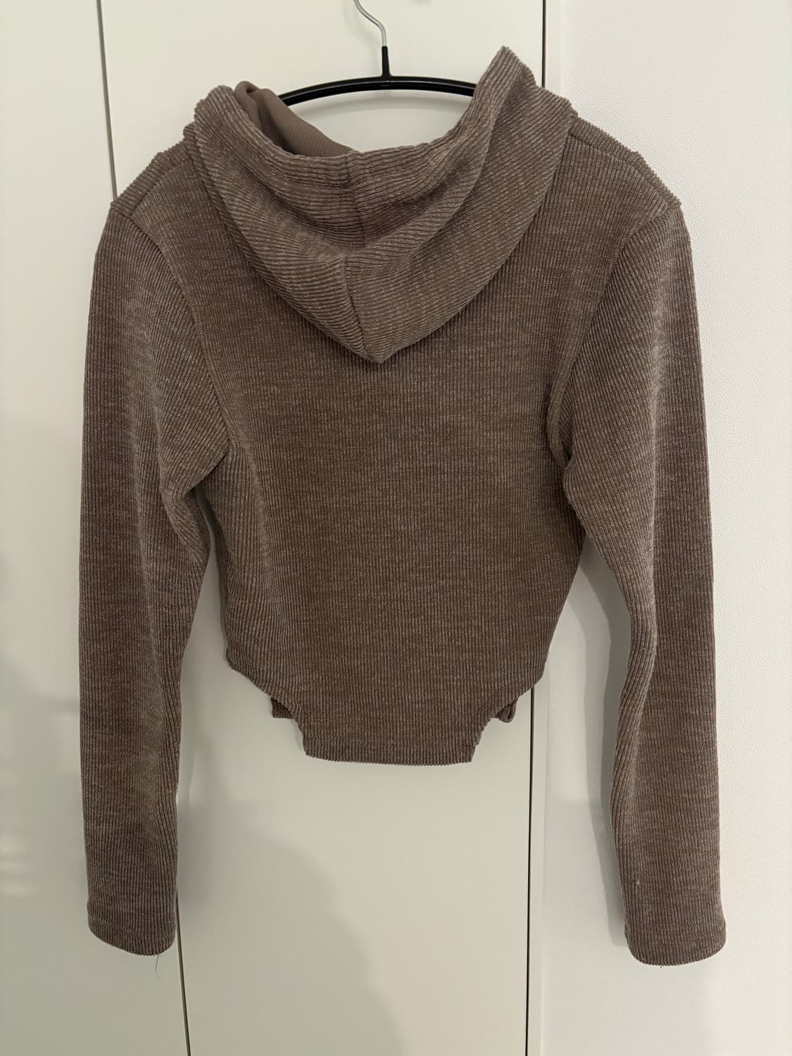 개말라핏) 브라운 니트 후드집업 상품이미지5