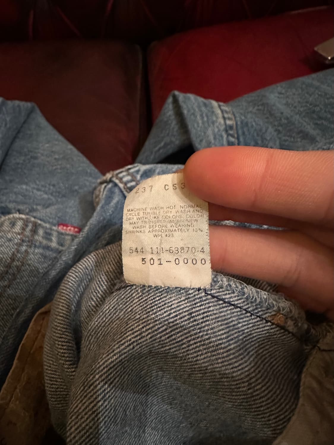 90s USA 빈티지 리바이스 501xx 0000 데님 팬츠 상품이미지8