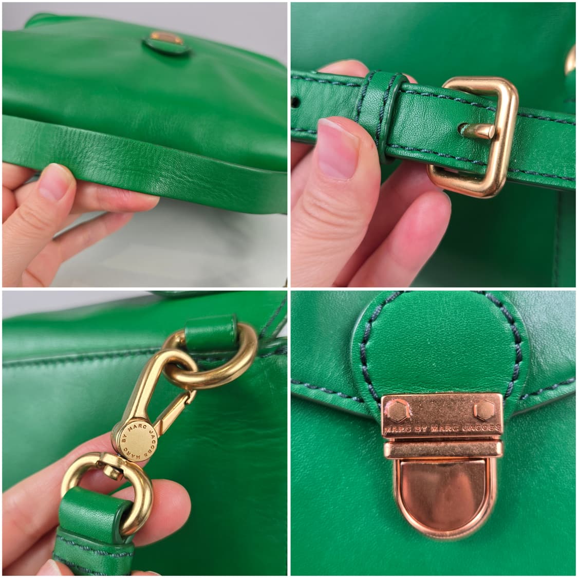 마크제이콥스 레더 사첼백 숄더백 가방 정품 그린 상품이미지8