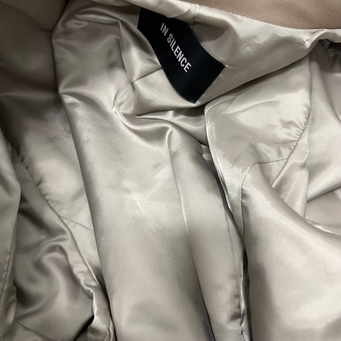 인사일런스 슬로시 울 트렌치 코트 베이지 L 상품이미지9