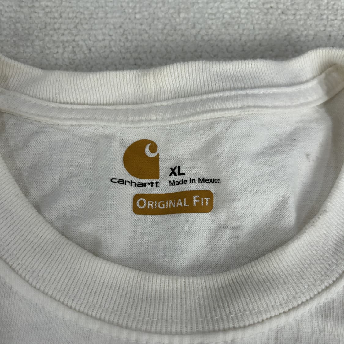 칼하트 포켓 반팔티 화이트 XL 상품이미지2