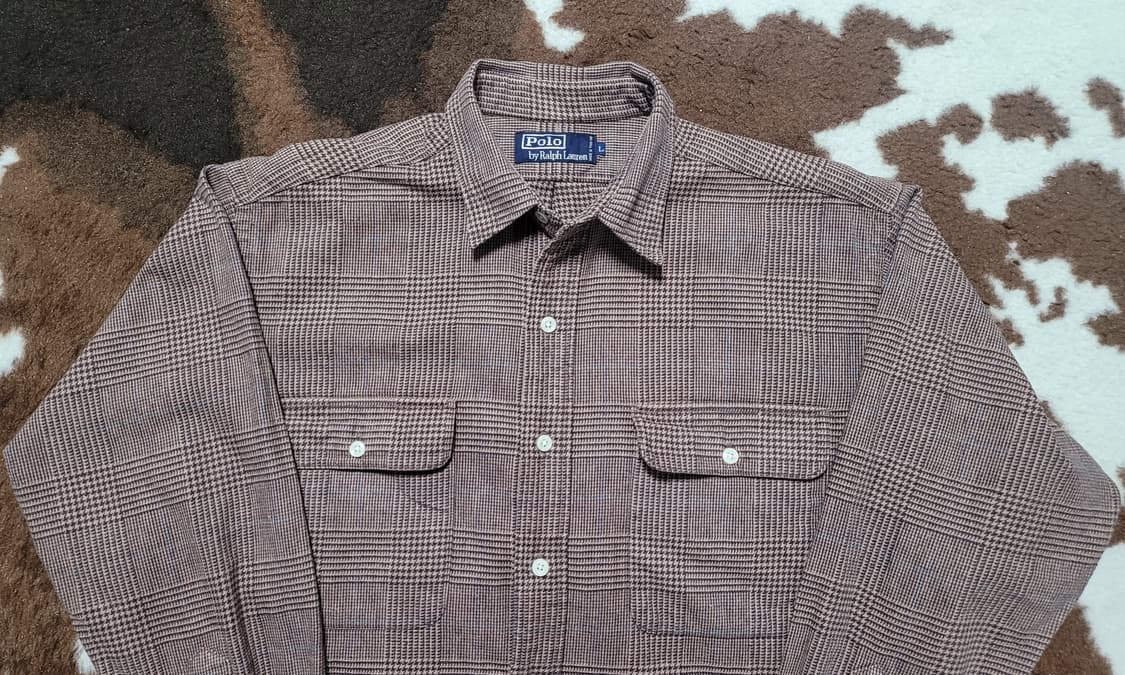 폴로 랄프로렌 도톰  브라운 체크 남방 (L) 상품이미지2