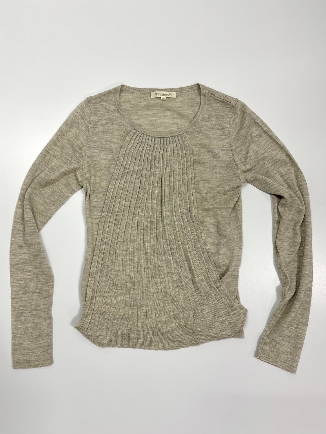 Beige layered knit top 상품이미지2
