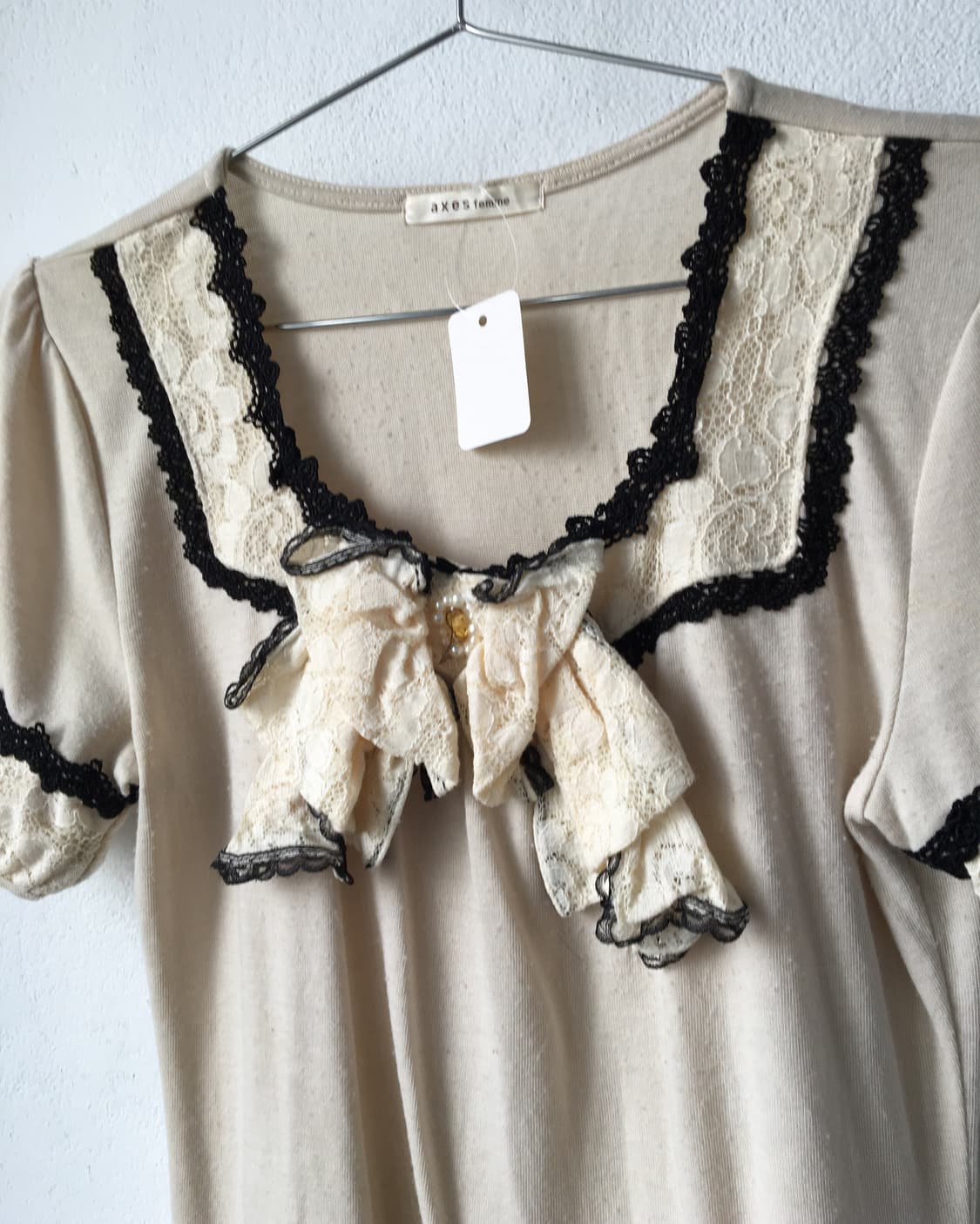 Axes femme ribbon point t shirt 상품이미지4