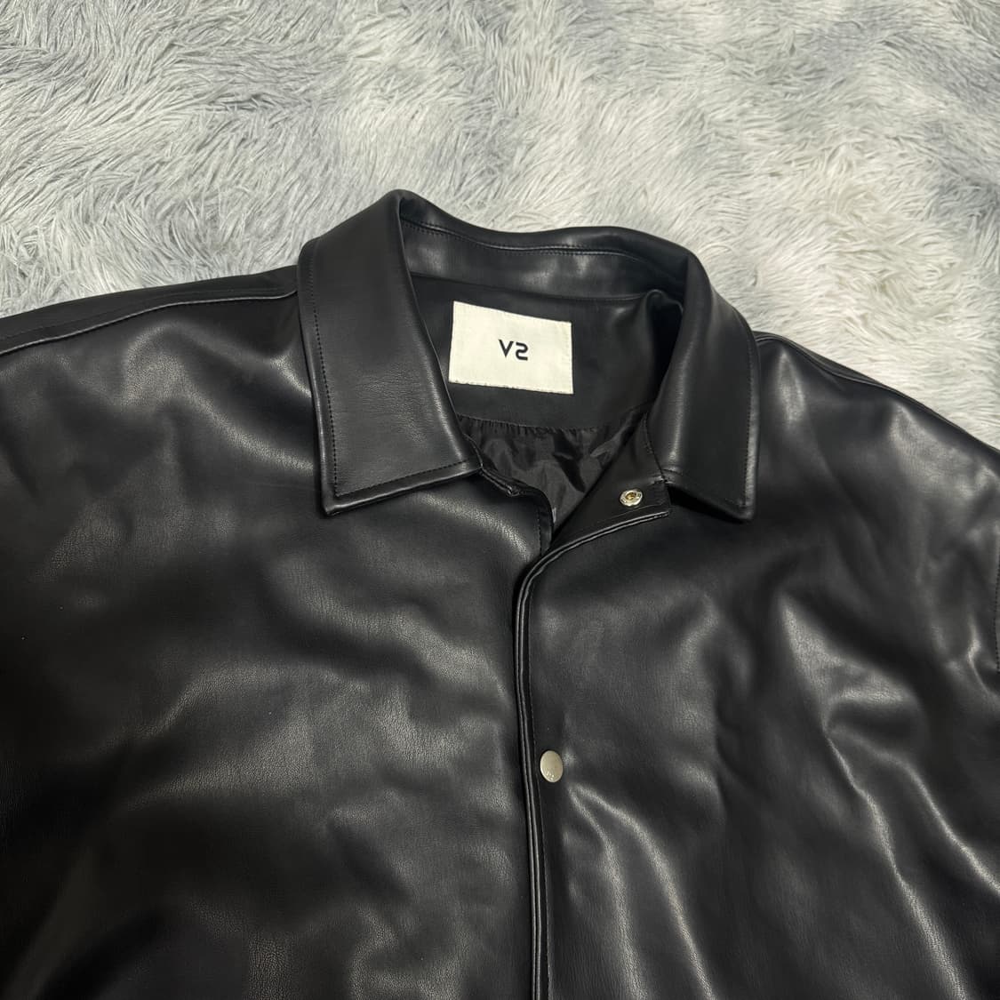 V2 레더 바시티자켓  프리사이즈 상품이미지2