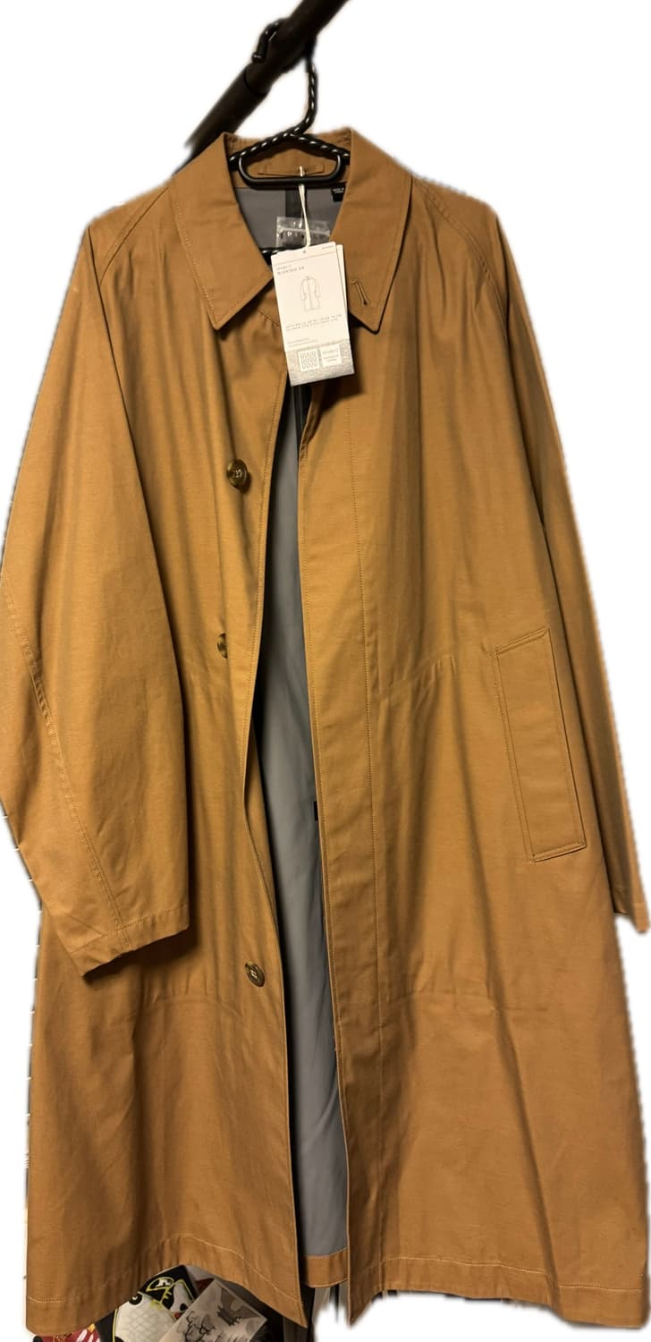 유니클로U 블록테크 코트 브라운 L 택달린 새제품 상품이미지1