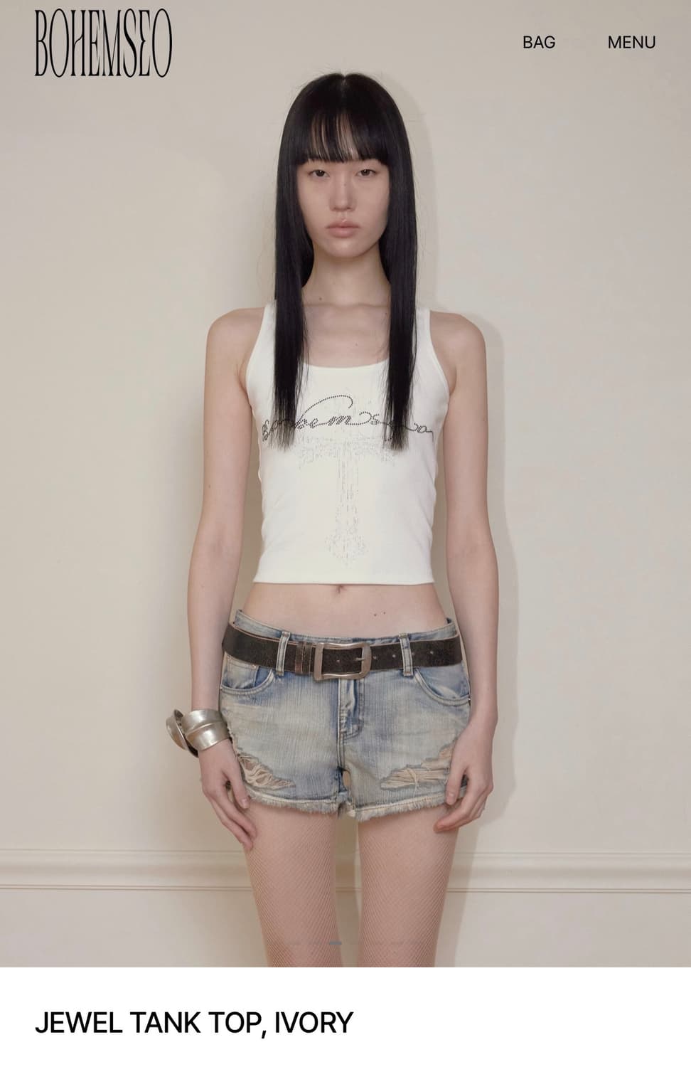 보헤미안서울 주얼탱크탑 아이보리 상품이미지1