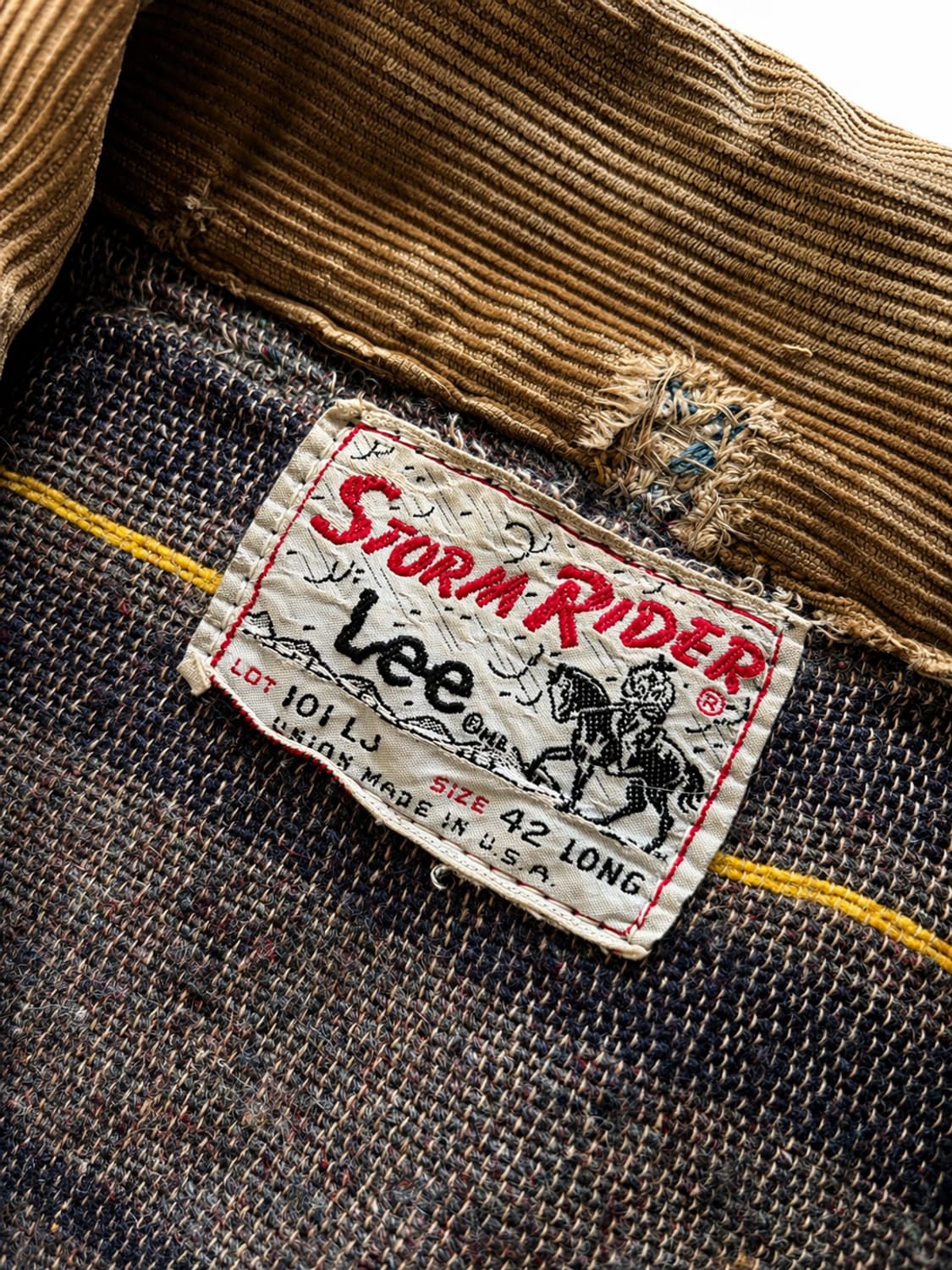 60s Lee 101LJ 블랭킷 데님 트러커 자켓 42L 상품이미지7