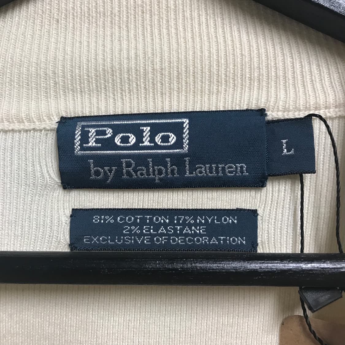 폴로 랄프로렌 반집업 맨투맨 아이보리 L 상품이미지5