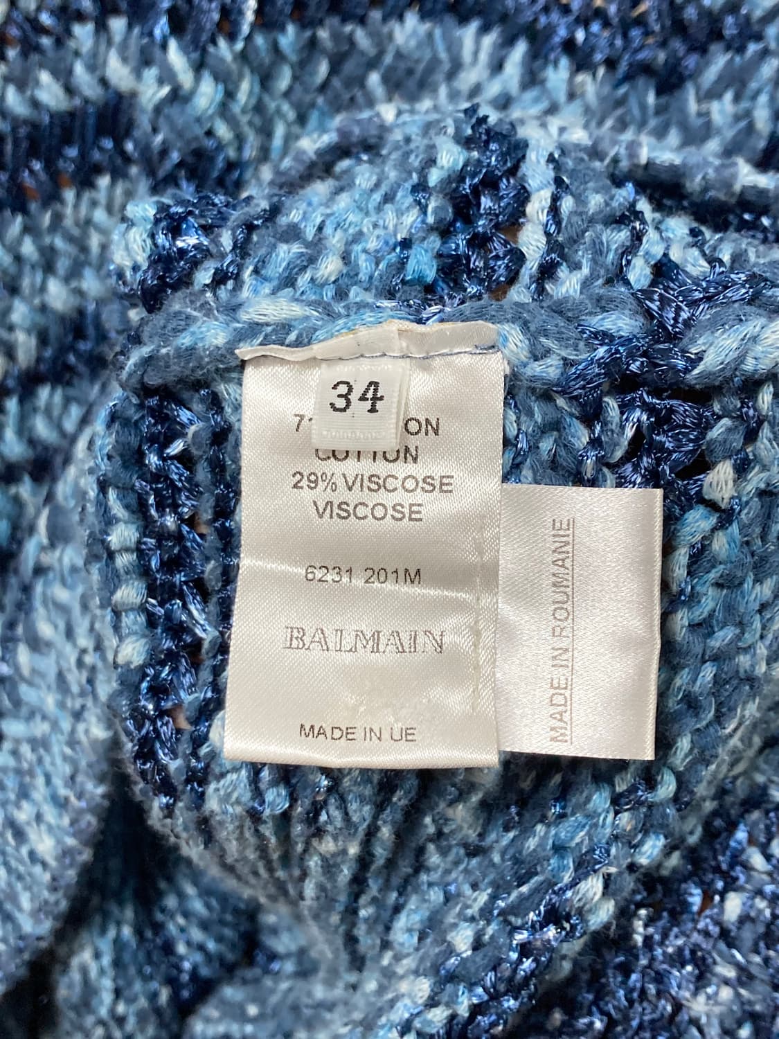 발망(Balmain) 시스루 네트 니트 베스트 상품이미지3