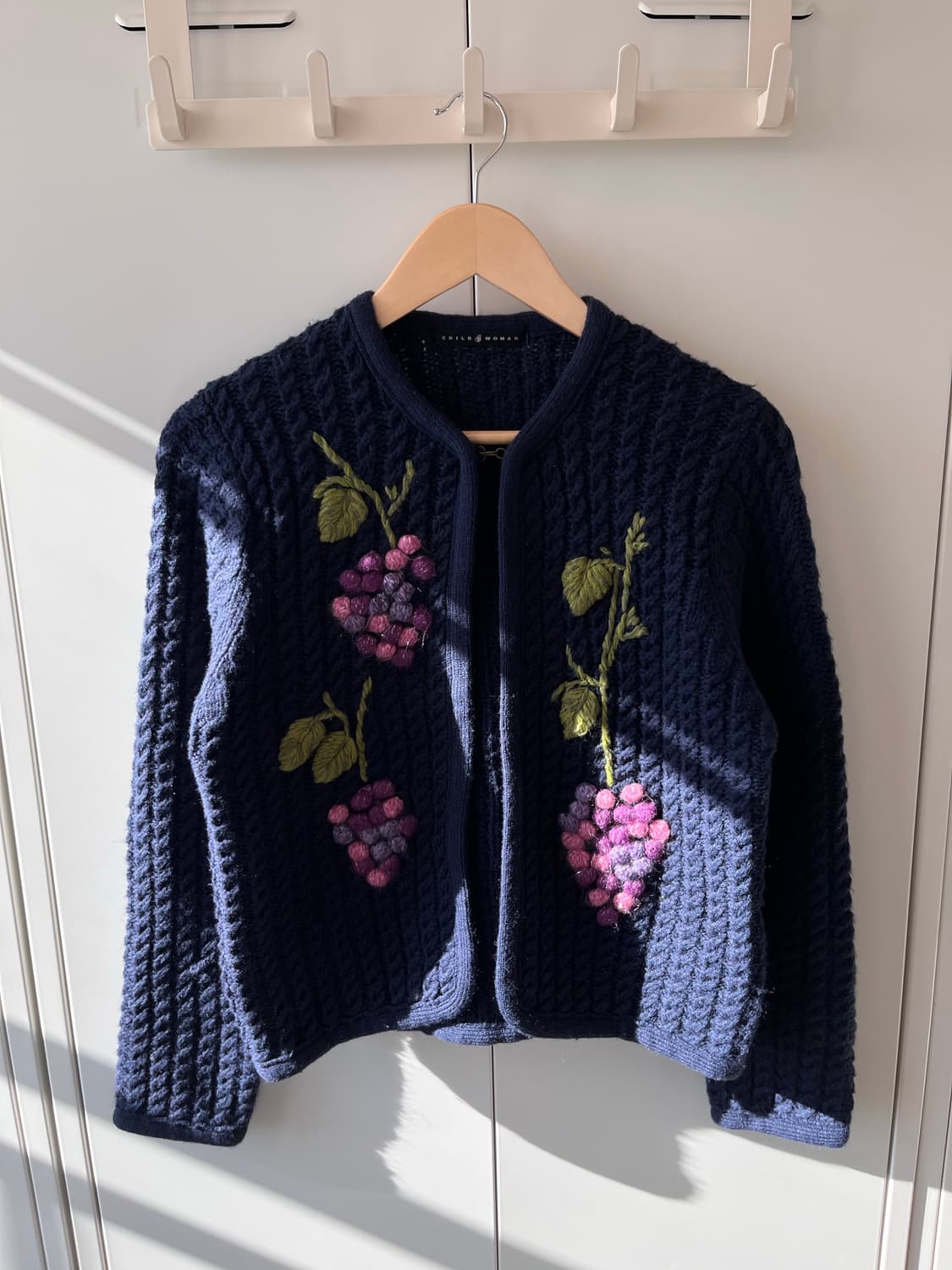 Child woman 포도 꽈배기 울니트 가디건  상품이미지9