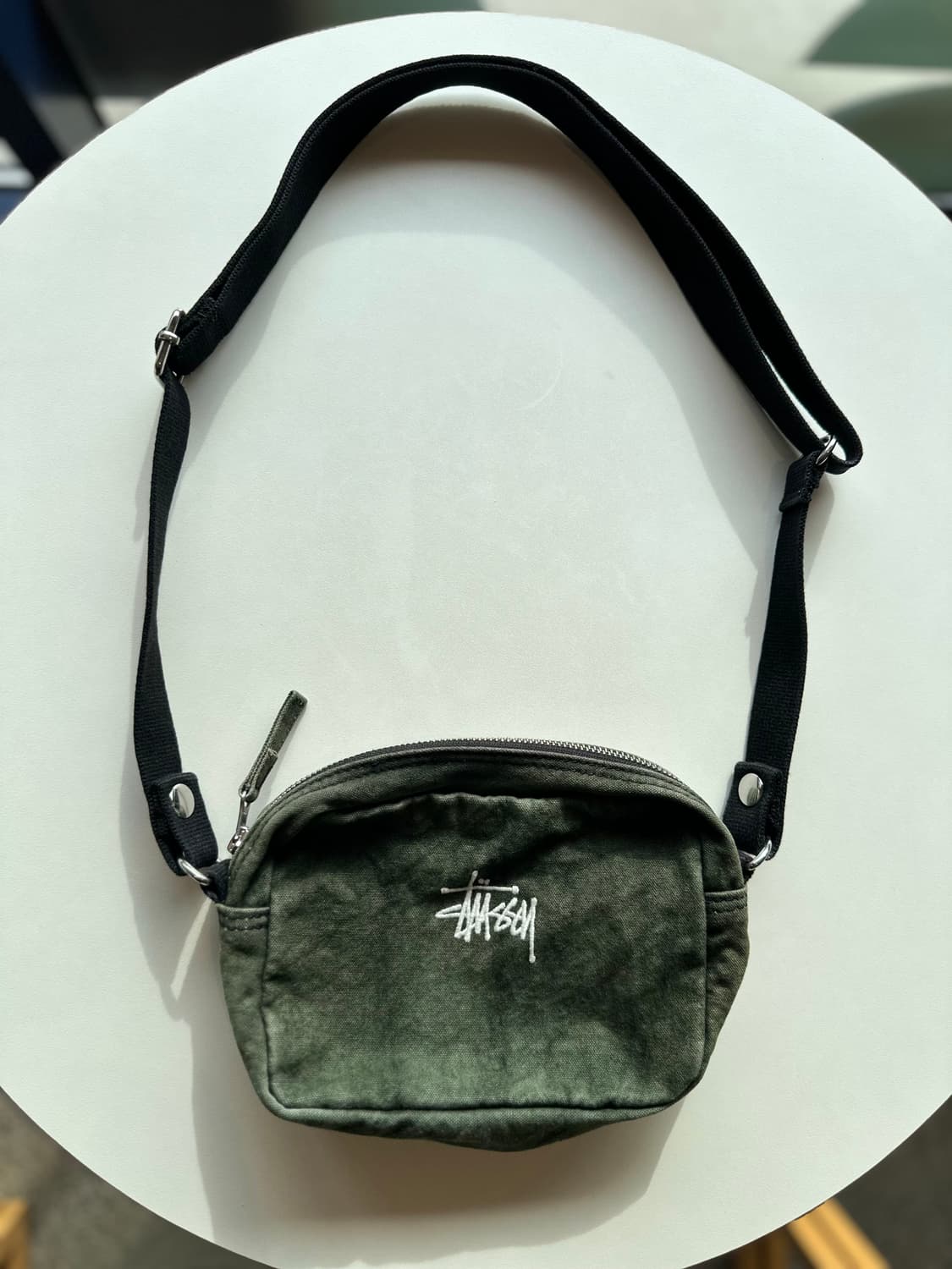 STUSSY 캔버스 워시드 사이드 파우치 상품이미지2