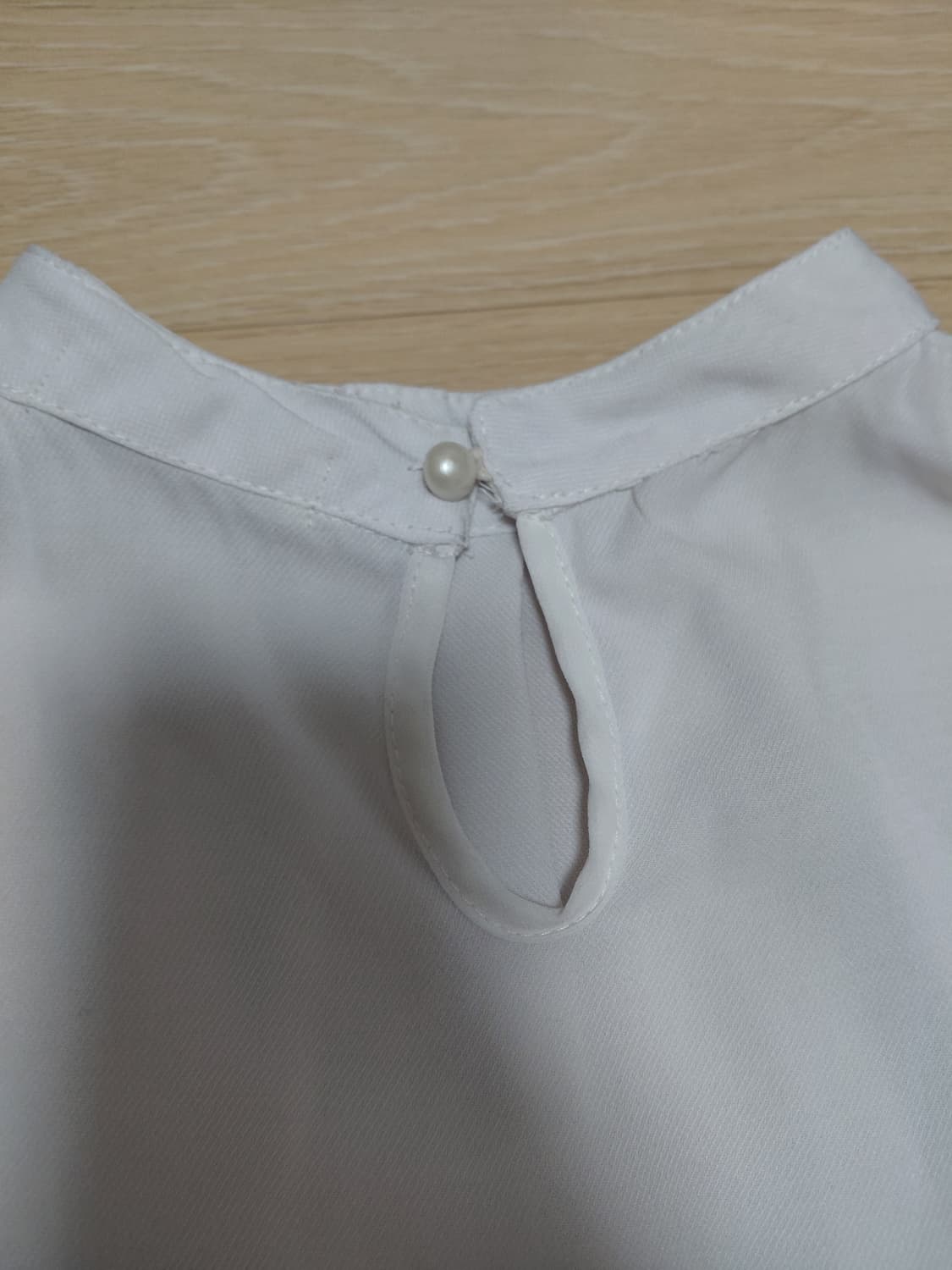 무자크muzak 레이스 소매 화이트 블라우스 상품이미지2