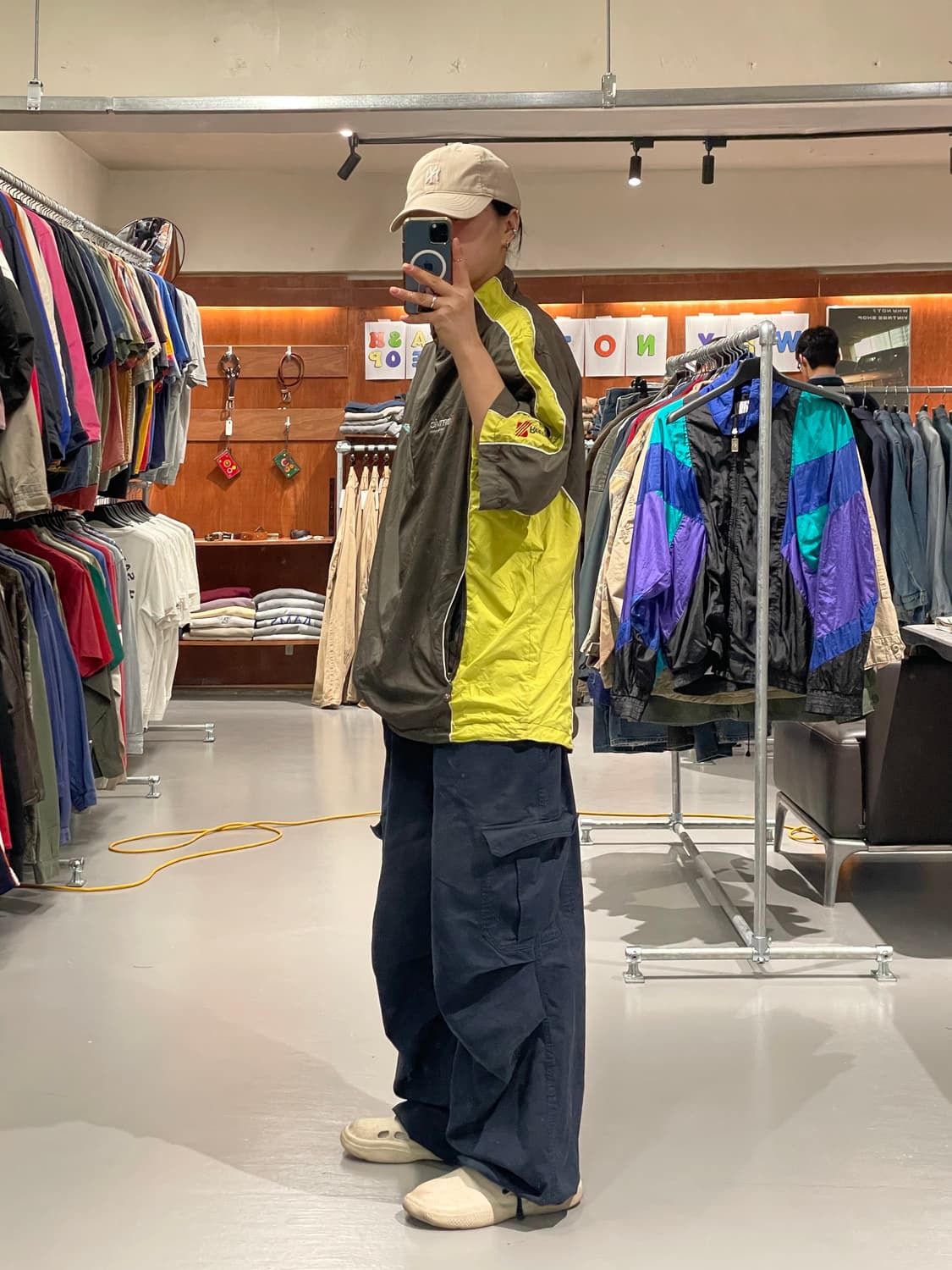 빈티지 하프 반집업 아노락 자켓   상품이미지3