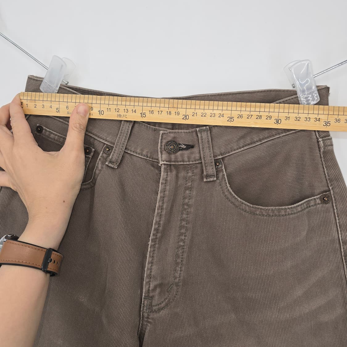 일번 빈티지 브라운 면바지 남성 바지 29 상품이미지2