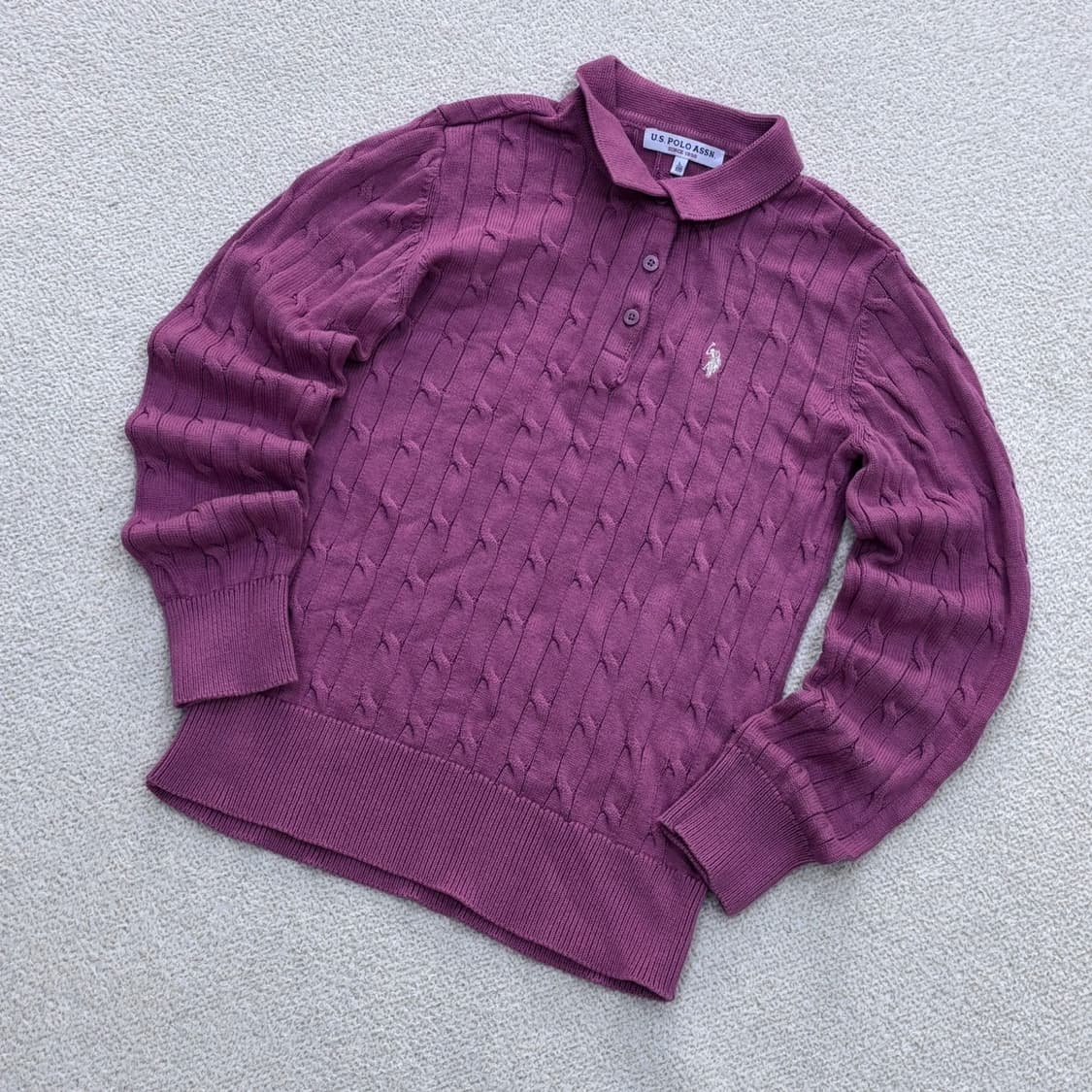 L US폴로 케이블 카라 니트 0427E 상품이미지1