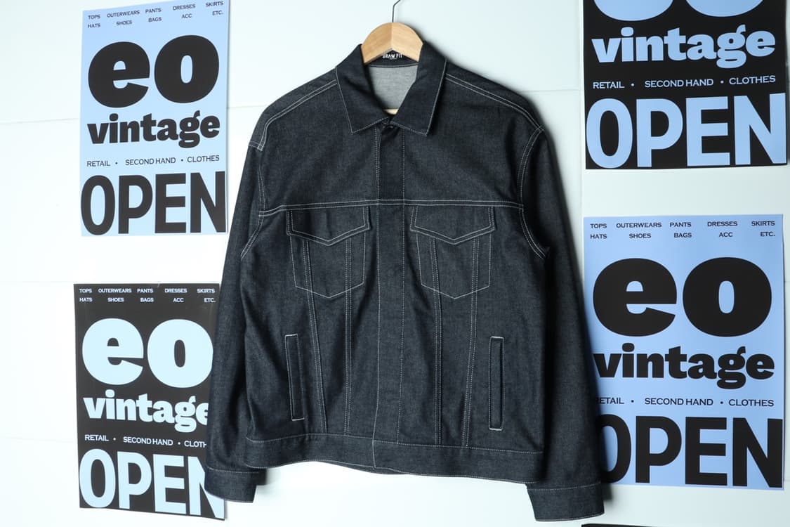 (M-XL) 드로우핏 집업 바람막이 점퍼자켓 데님 청 생지-H30735 상품이미지2