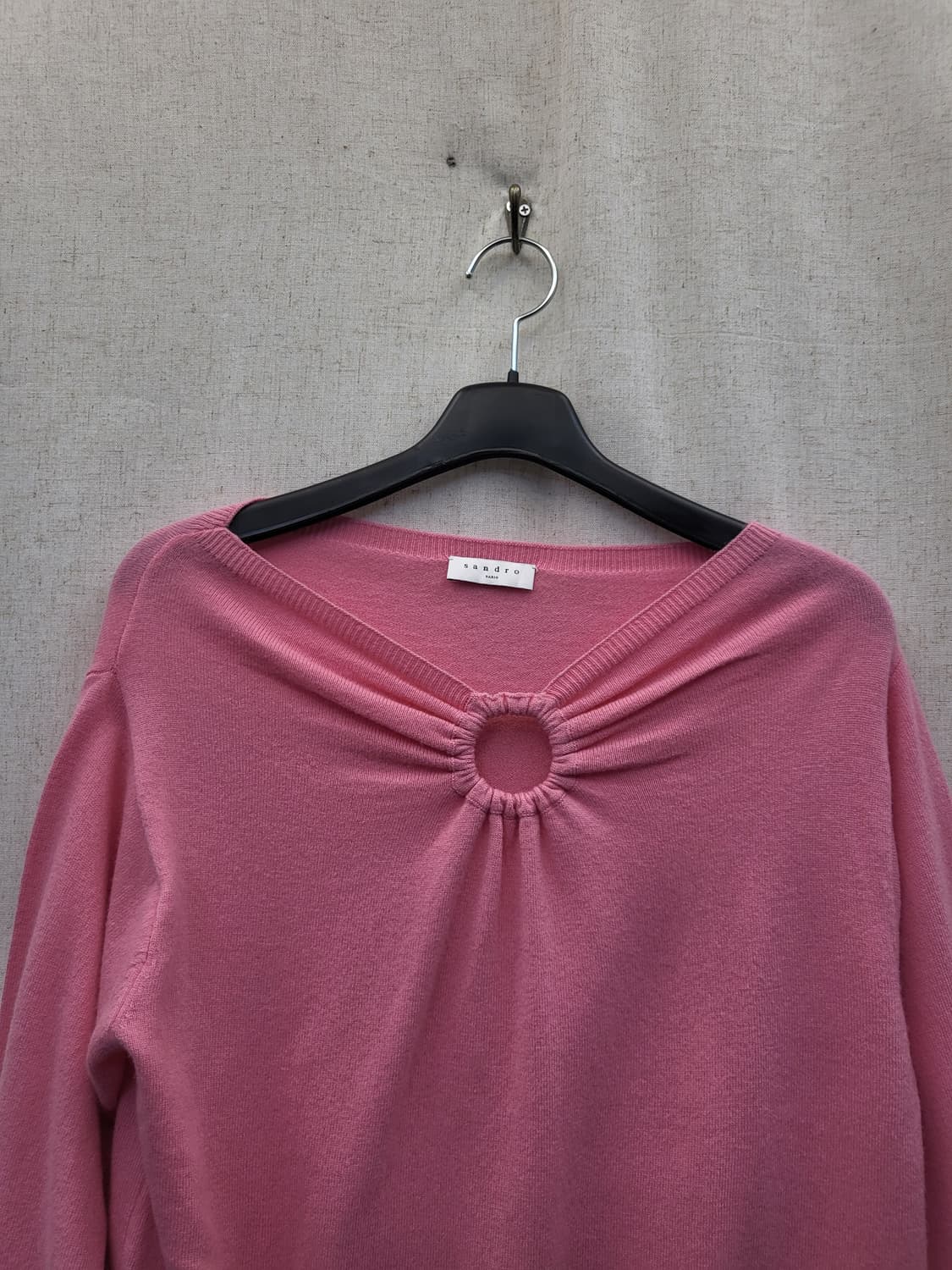 산드로 핑크 링 디테일 니트 상품이미지3