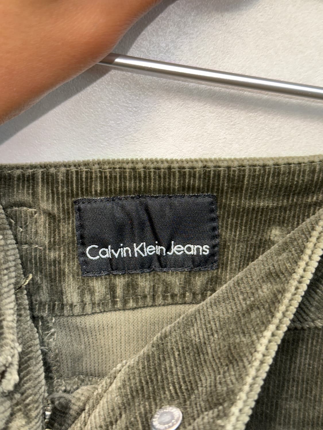 Calvin Klein khaki corduroy buckle skirt 상품이미지4