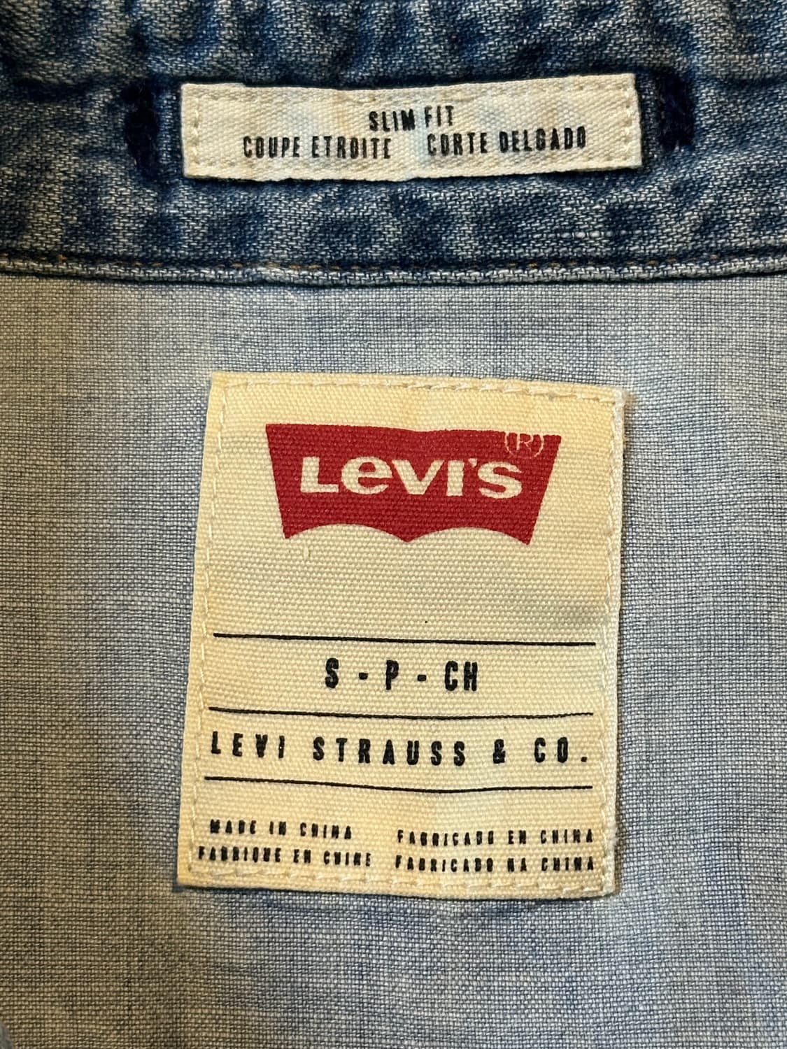 리바이스 LEVI'S 웨스턴 투포켓 데님 셔츠 연청 상품이미지4