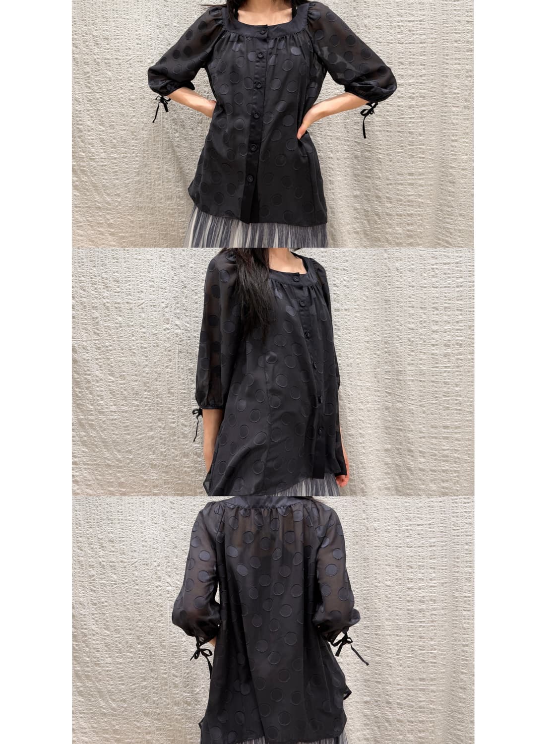 dark navy polka blouse 상품이미지6