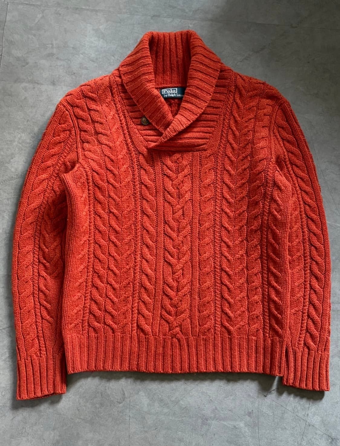 폴로 랄프로렌 숄카라 니트 오렌지 M 상품이미지1