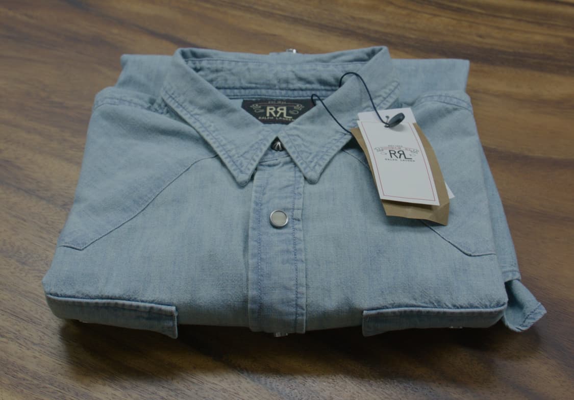 rrl 더블알엘 샴브레이 웨스턴 셔츠 L  상품이미지1