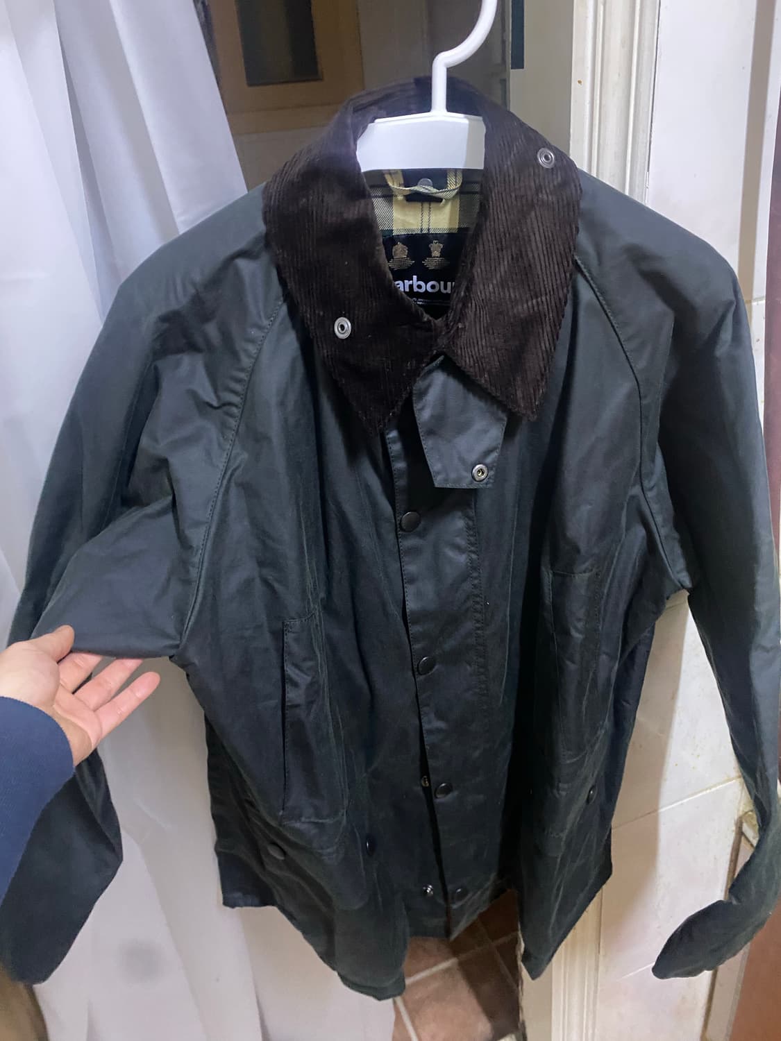 바버 비데일40 새상품 세이지그린 상품이미지1