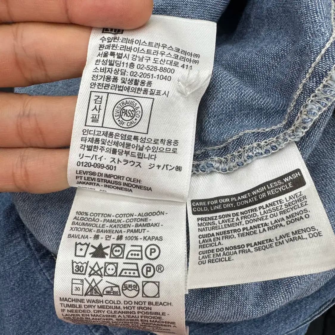 여성용 M 리바이스 웨스턴 남방 데님 원피스  상품이미지6