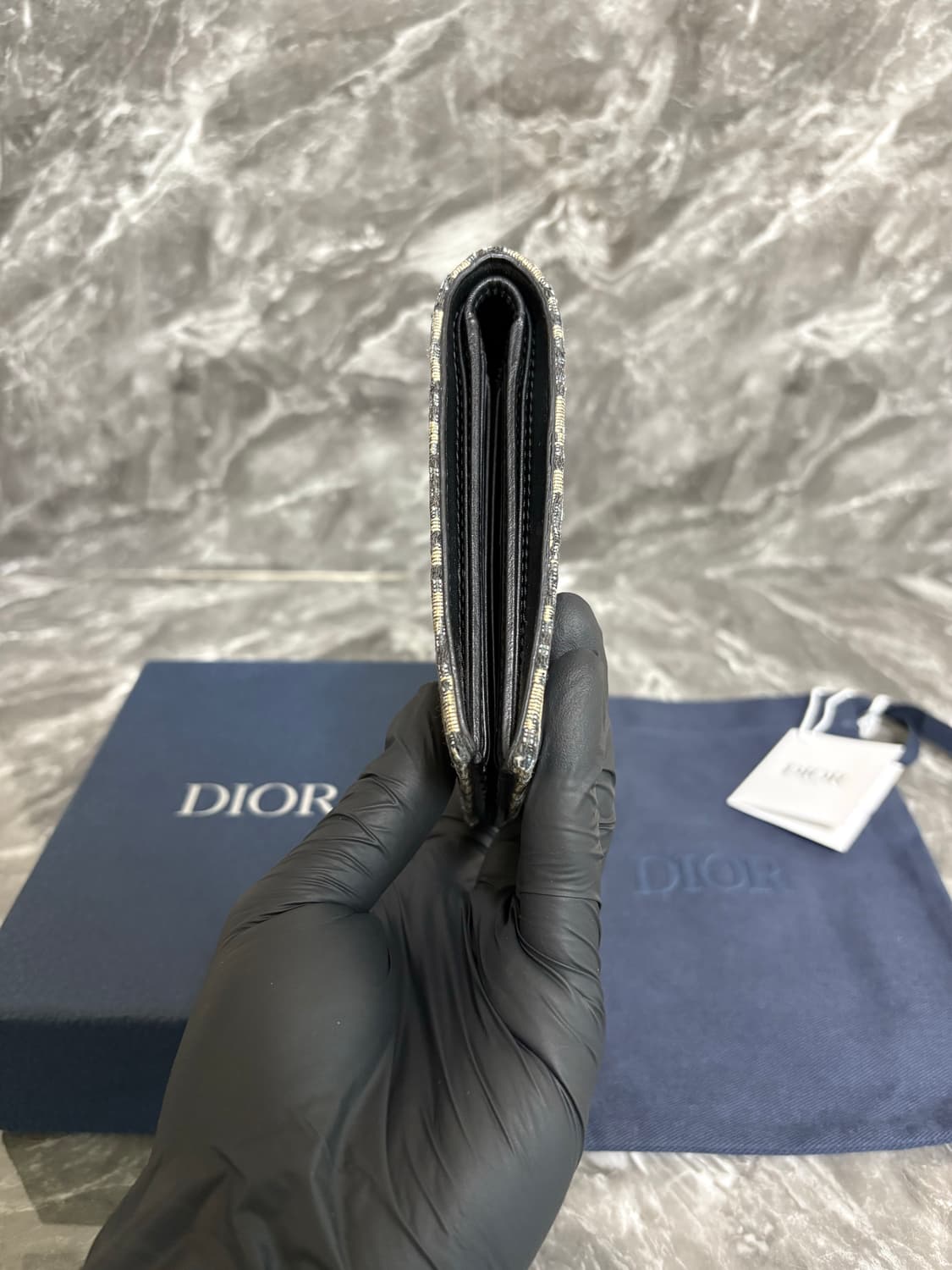 디올 오블리크 자카드 반지갑 상품이미지5