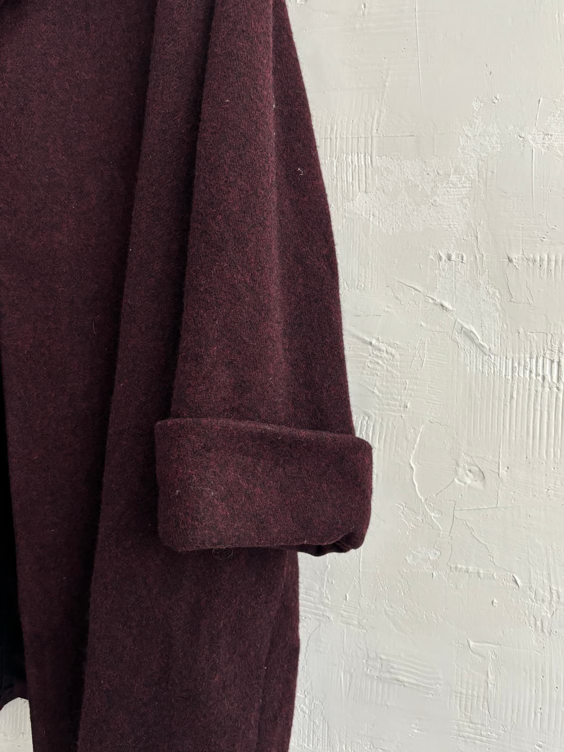 Comme des Garcons 꼼데가르송 96‘s 버건디 울 코트 상품이미지7