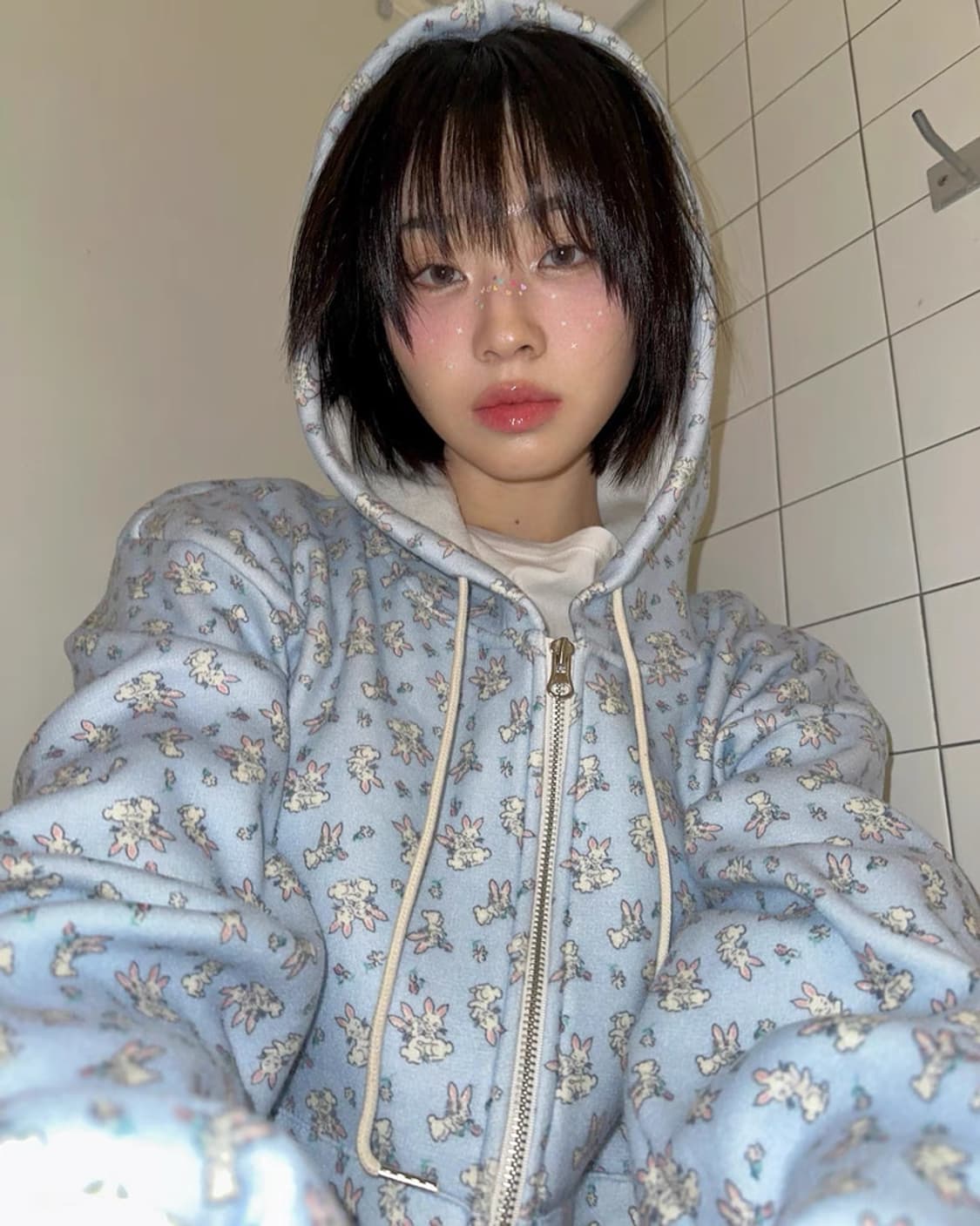 (셋업) 민지에나 래빗 플러피 후집 팬츠 상품이미지2