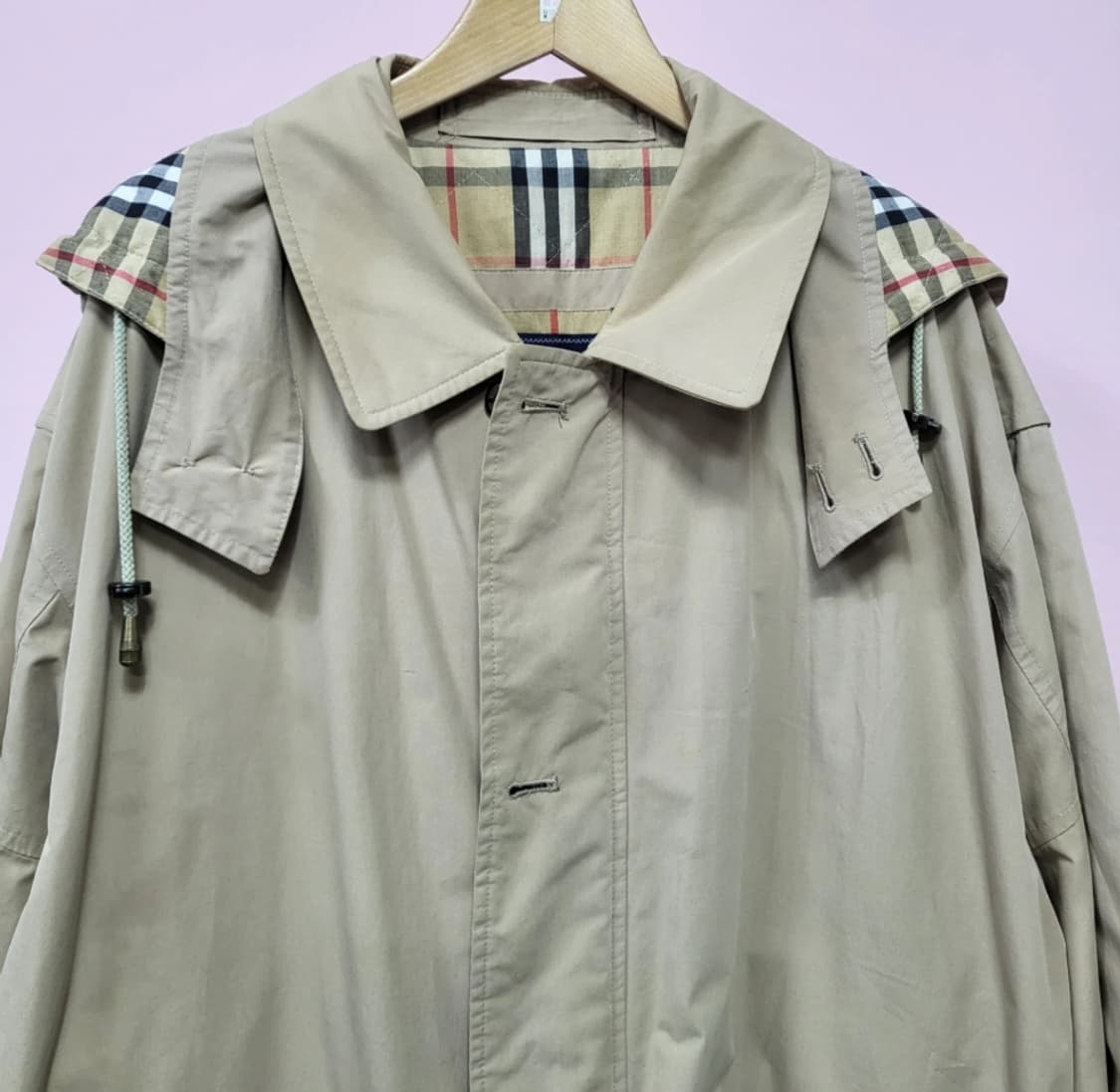 버버리 후드 코트 베이지 105-110 상품이미지1