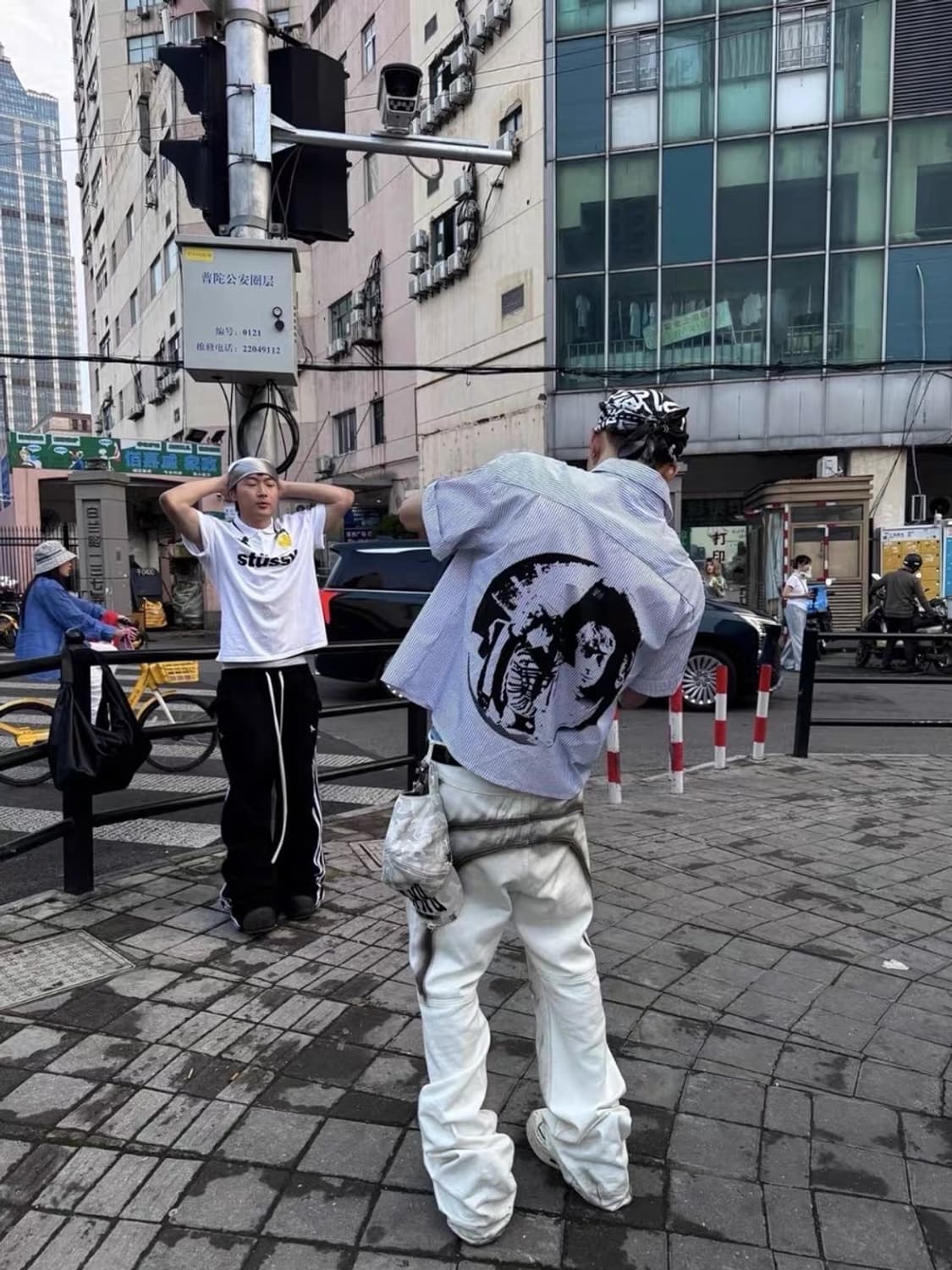 빈티지무드 프린팅 크롭 반팔셔츠 상품이미지4