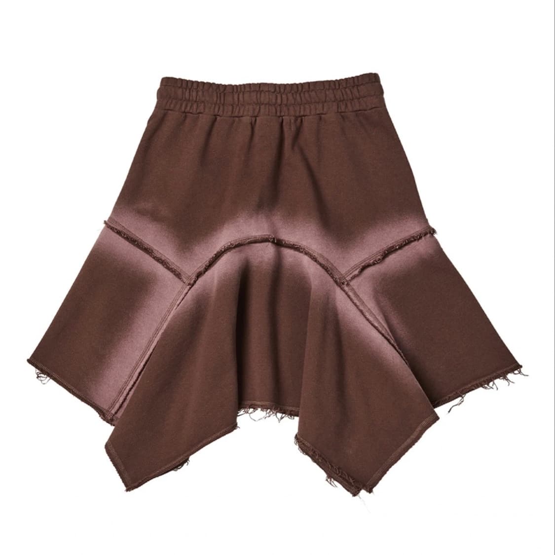 프렌다 GRADIENT RAWCUT SKIRT BROWNㅏ 상품이미지3