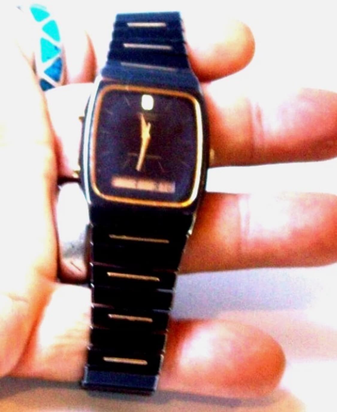 빈티지 세이코 Seiko 블랙 금장 시계 상품이미지5