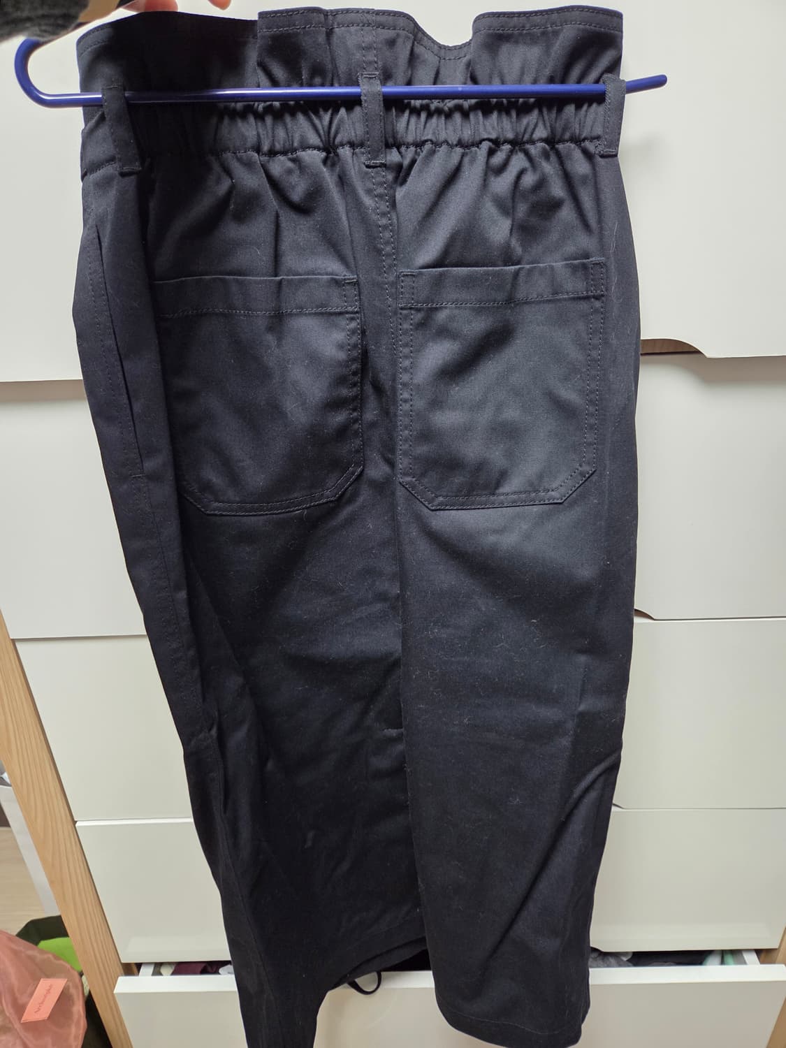 준지 하이웨이스트 벨티드 밴딩 스커트 블랙 36 상품이미지3