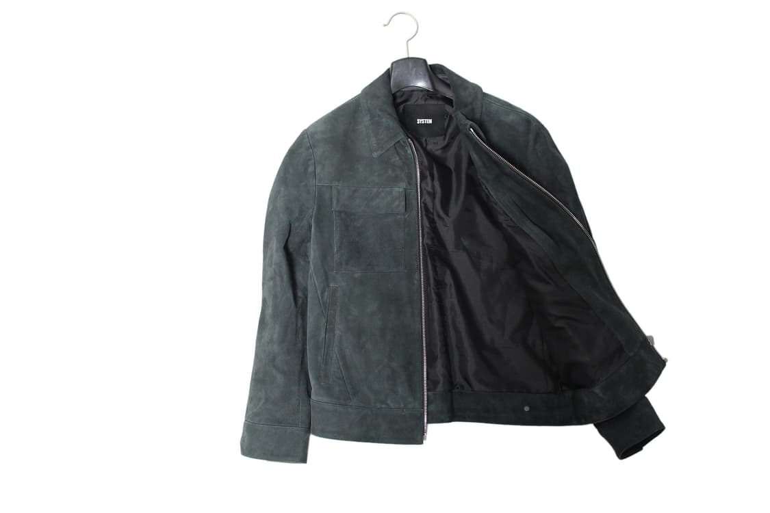 SYSTEM 시스템옴므 고트스킨 크롭 스웨이드 트러커 자켓 상품이미지7