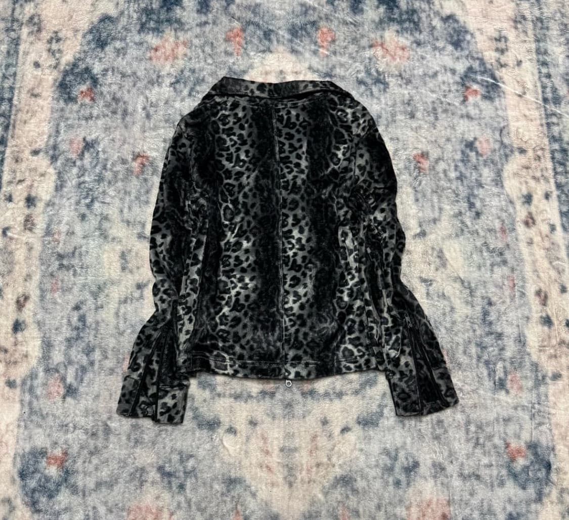 Rubik snow leopard velour fur rider jack 상품이미지3