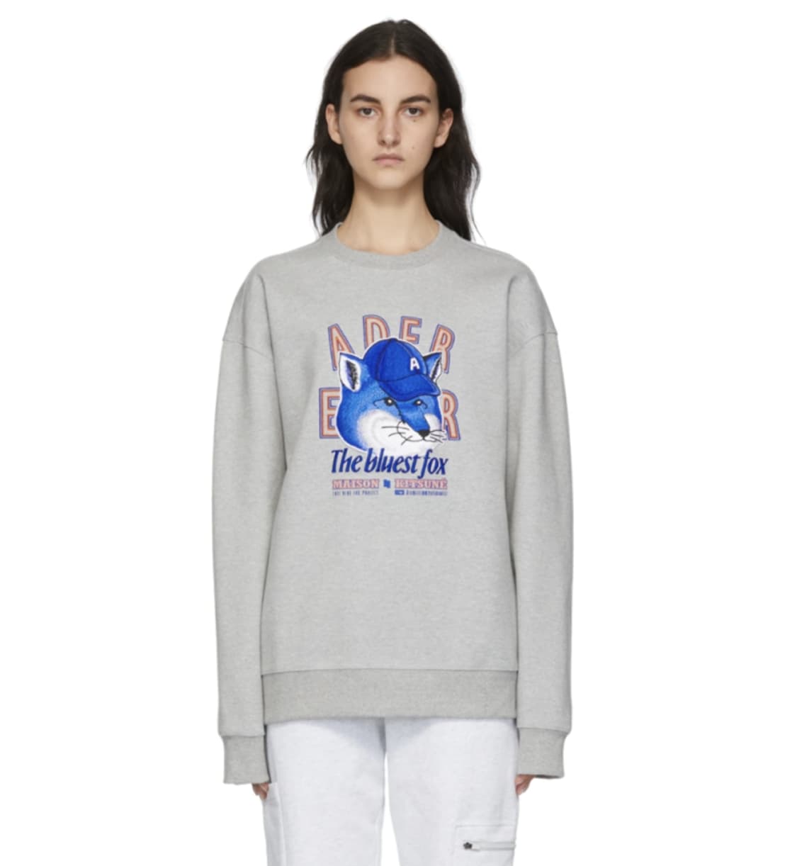 [A2] 아더에러 X 메종키츠네 폭스 스웨트셔츠 맨투맨 그레이 상품이미지1