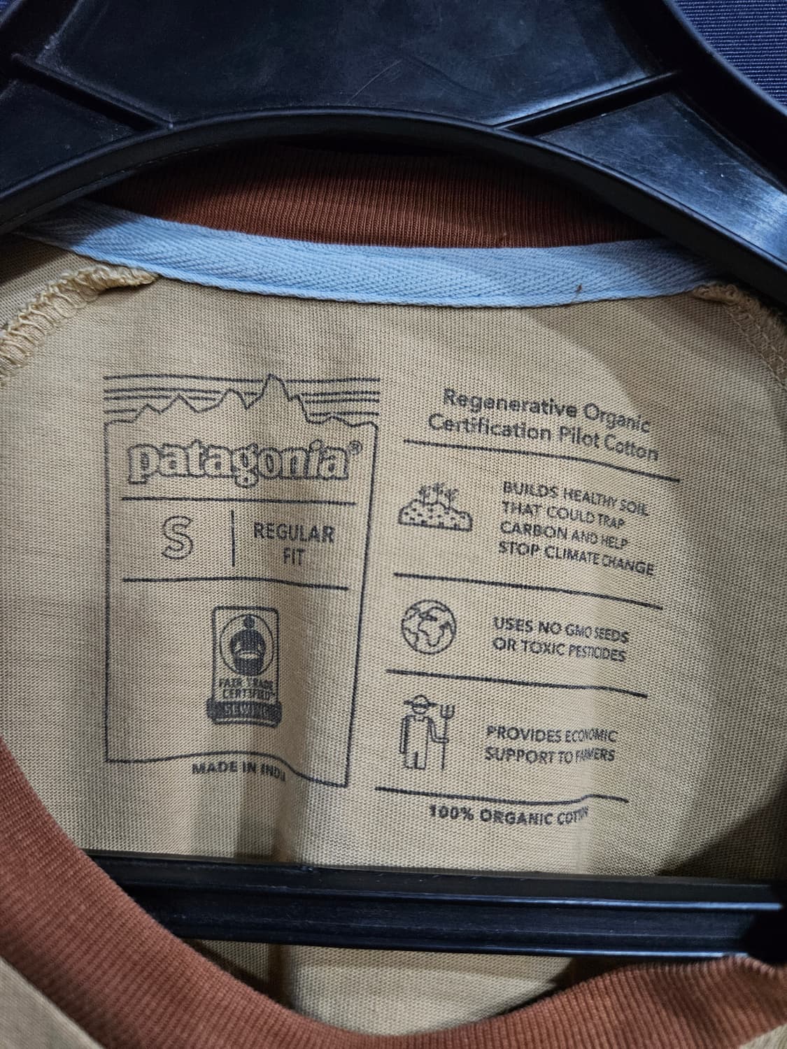 파타고니아 프린팅 베이지 남성 90~95 반팔티 상품이미지3