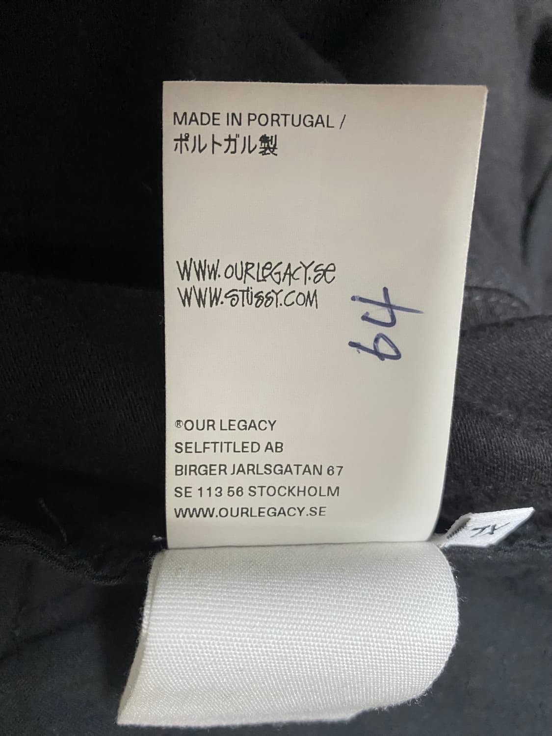 [XL] 스투시 x 아워레가시 블루종 자켓 블랙 몰스킨 상품이미지9