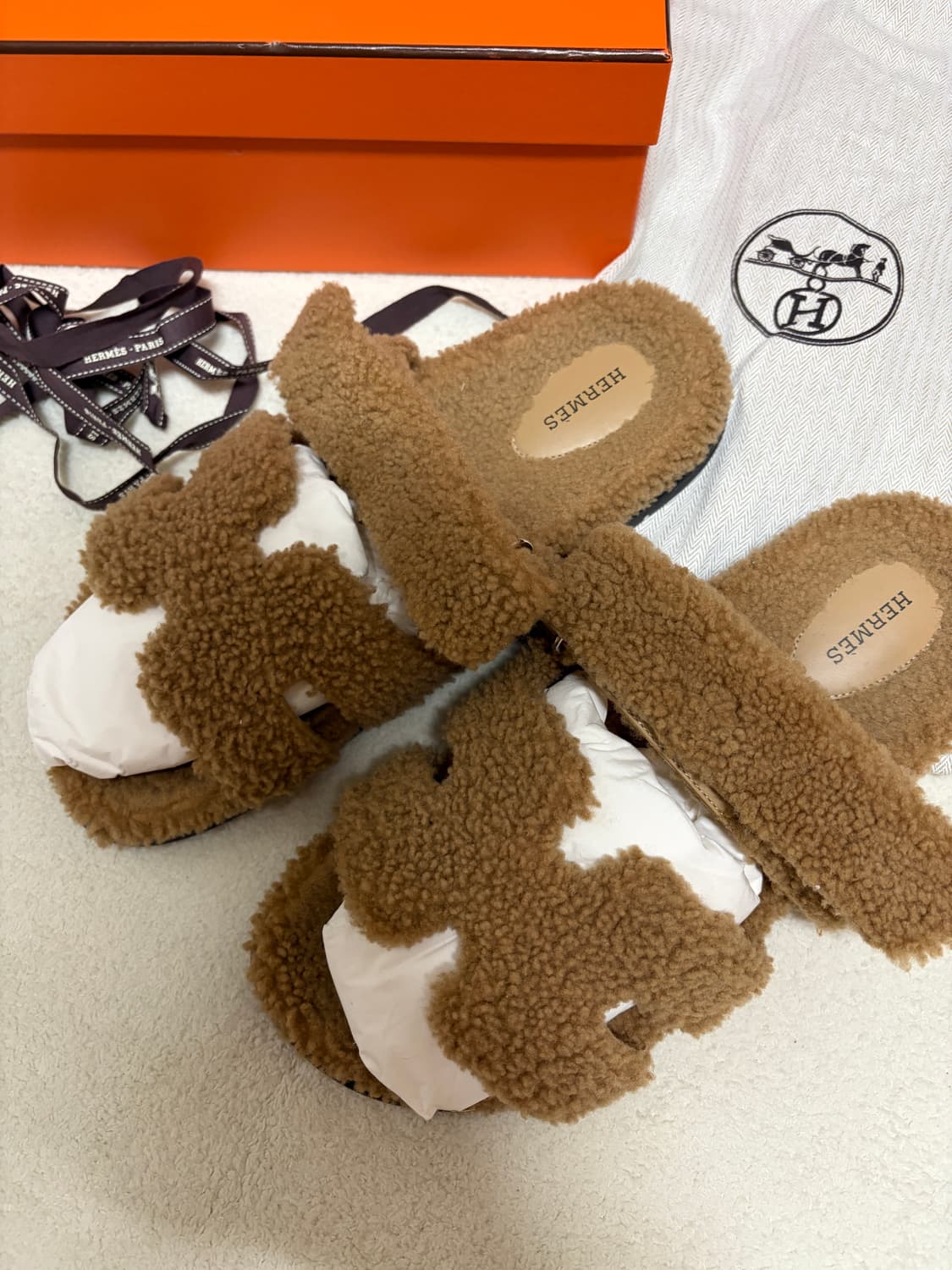 (최상,최저가) 에르메스 시프레 시어링 퍼 샌들 슬리퍼 상품이미지2